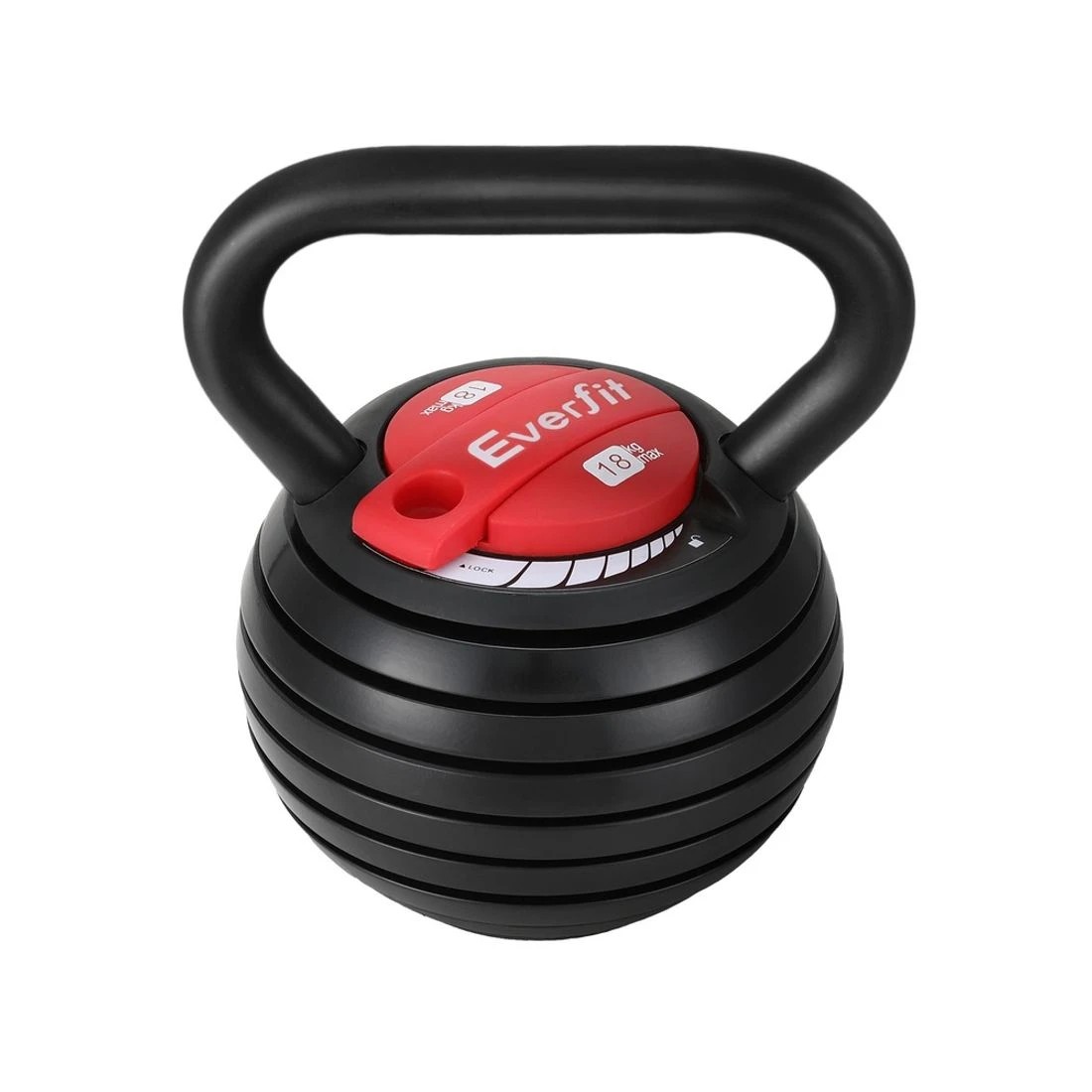 3 Everfit 18kg Adjustable Kettlebell Set Portable Kettle Bell Weight Dumbbells 10lbs 40lbs - Black, 3 of 6