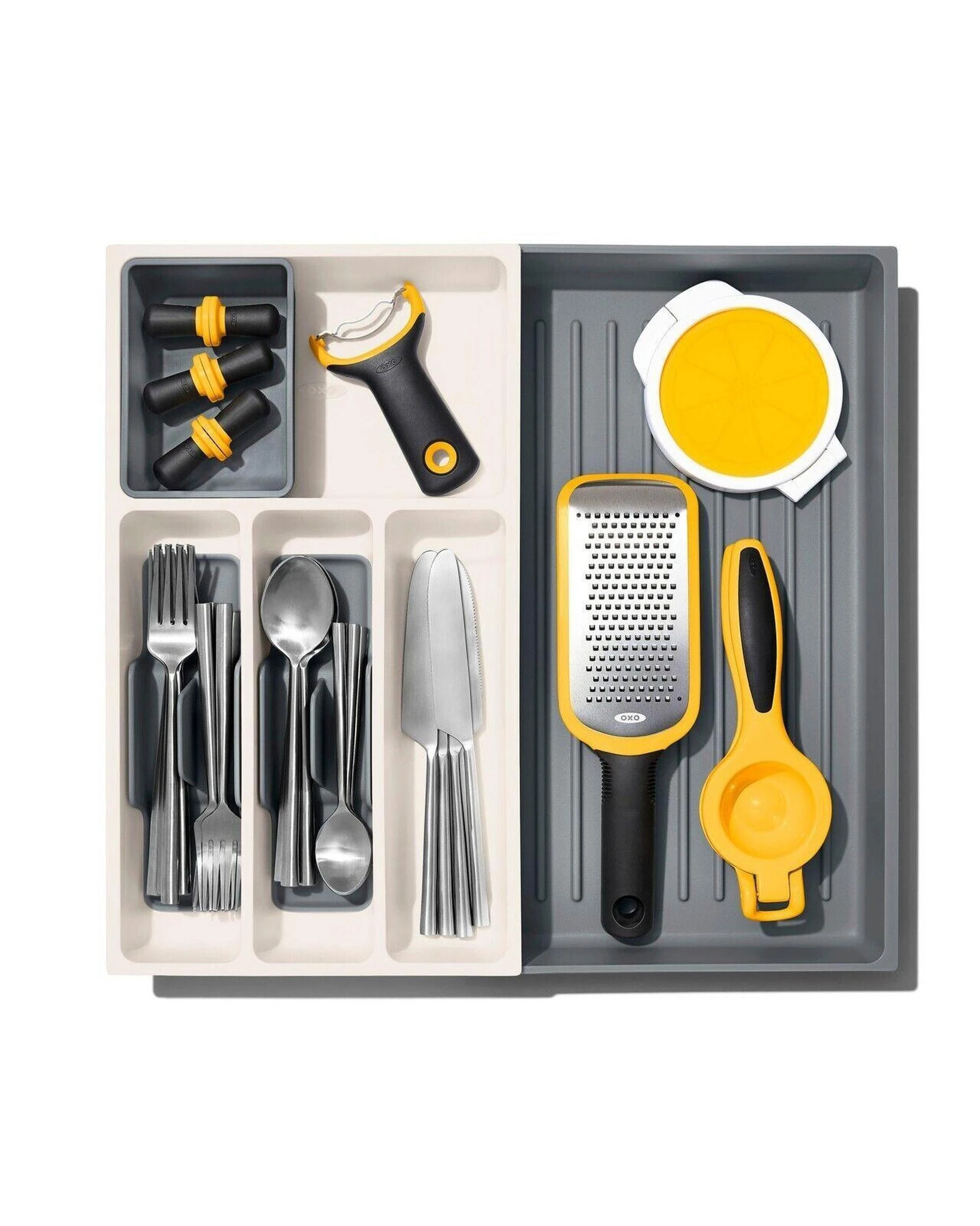4 OXO Good Grips Expandable Utensil Organiser Cutlery Tray, 4 of 8