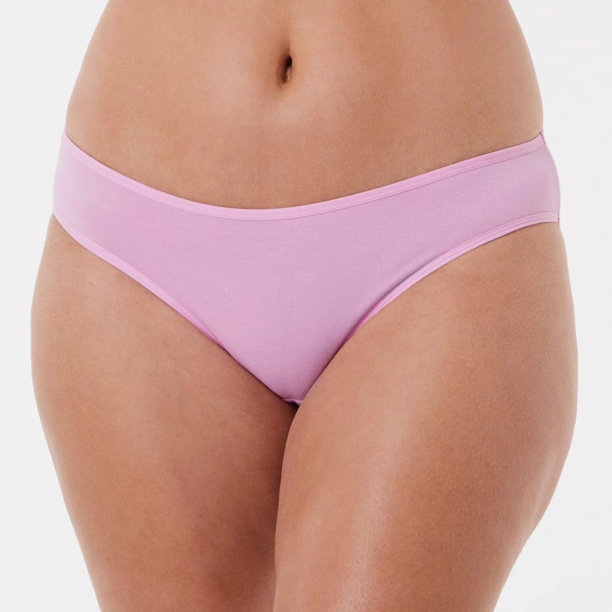 7 5 Pack Cotton Stretch Bikini Briefs Lav Ditsy, 7 of 10