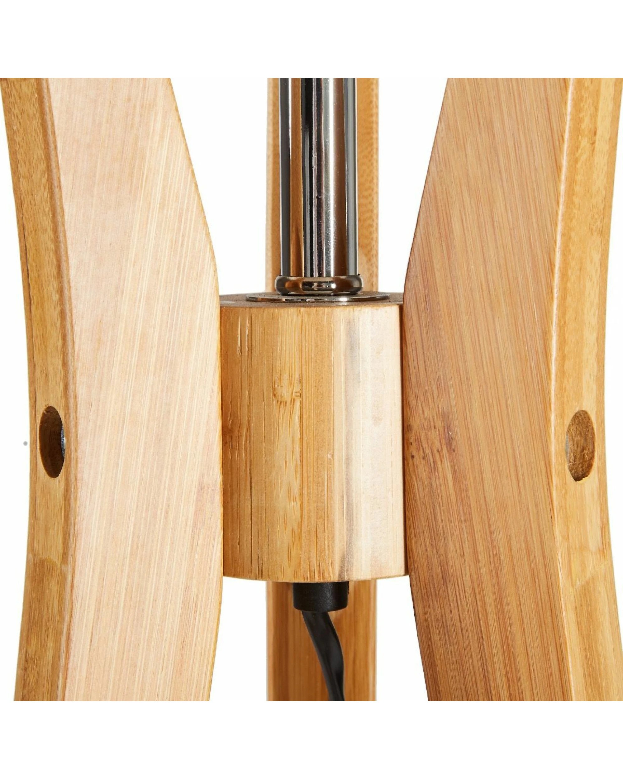 3 BR Home Bamboo Tripod Floor Lamp with Linen Shade, 3 of 8