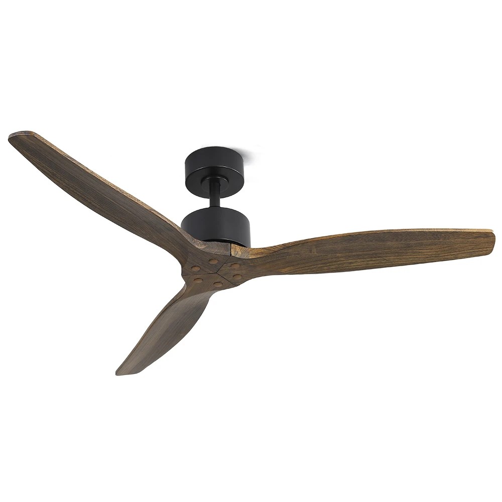 1 Devanti 52'' Ceiling Fan DC Motor 3 Blades w/Remote - Brown, 1 of 6