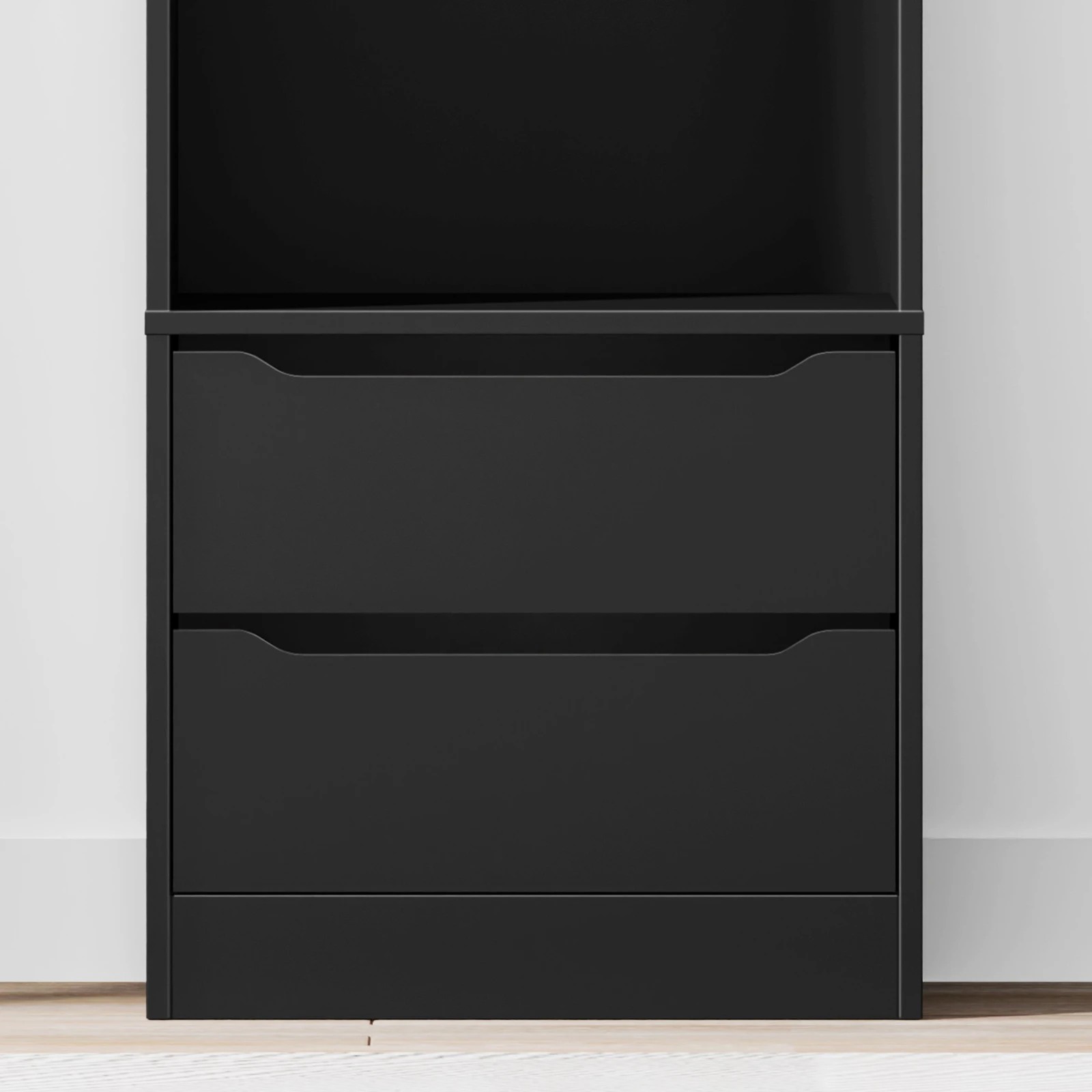 7 Alfordson Wardrobe 2 Drawers Clothes Storage Cabinet Hanging Rod - Black, 7 of 10