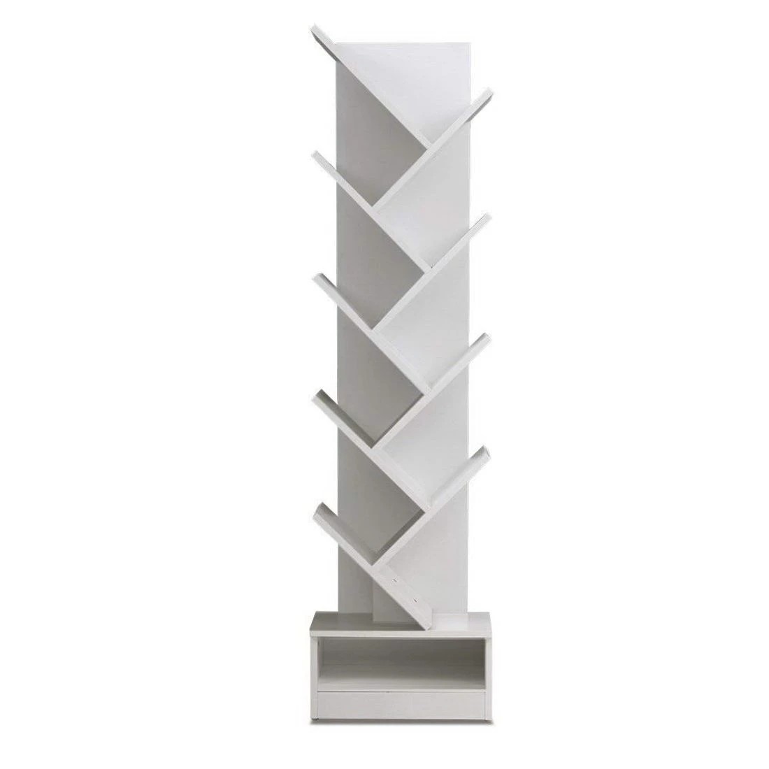 1 Artiss Tree Bookshelf 9 Tiers - White, 1 of 8
