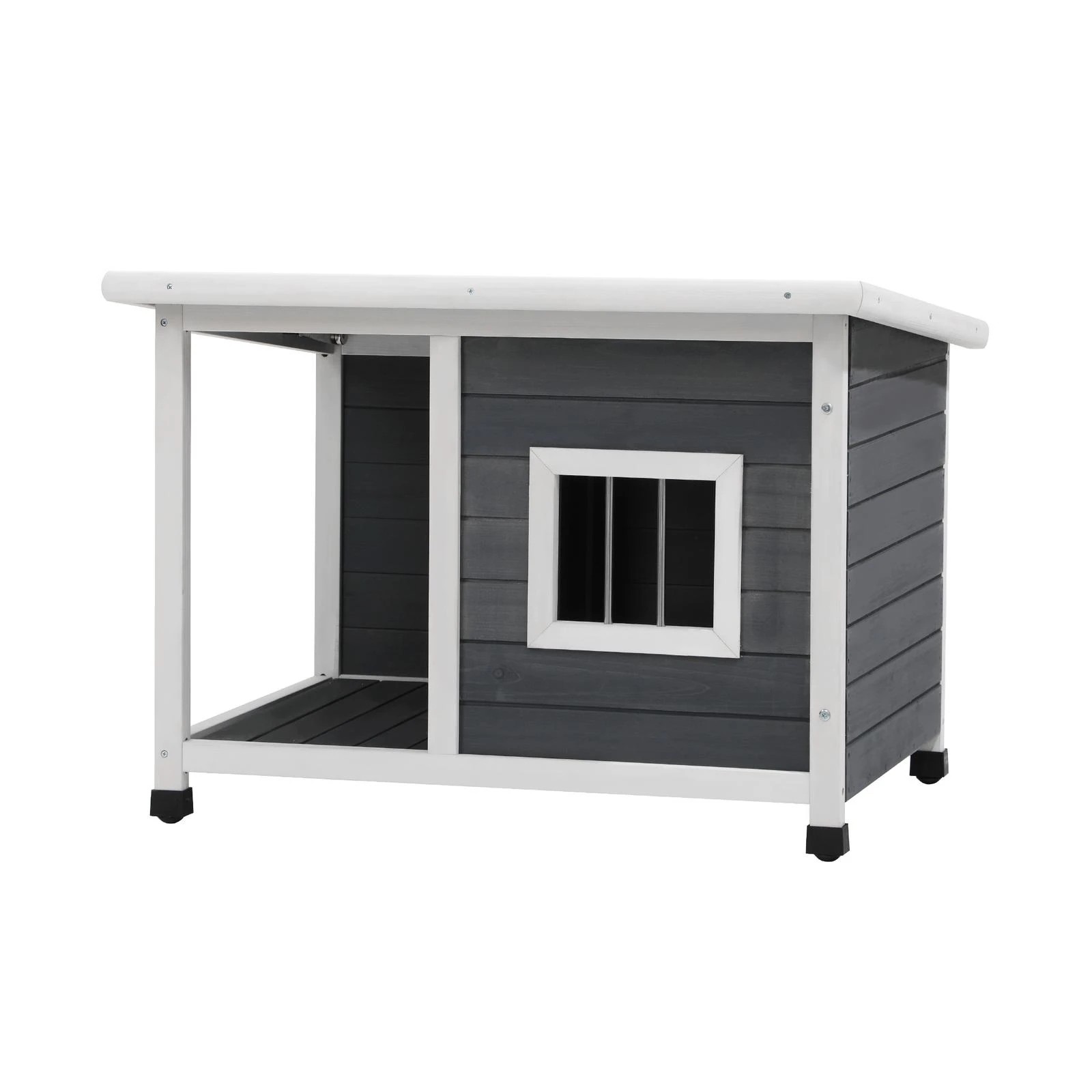 8 Alopet Dog Kennel House Outdoor Pet Wooden Cage Kennels Indoor Cabin Box Awning - Multi, 8 of 10