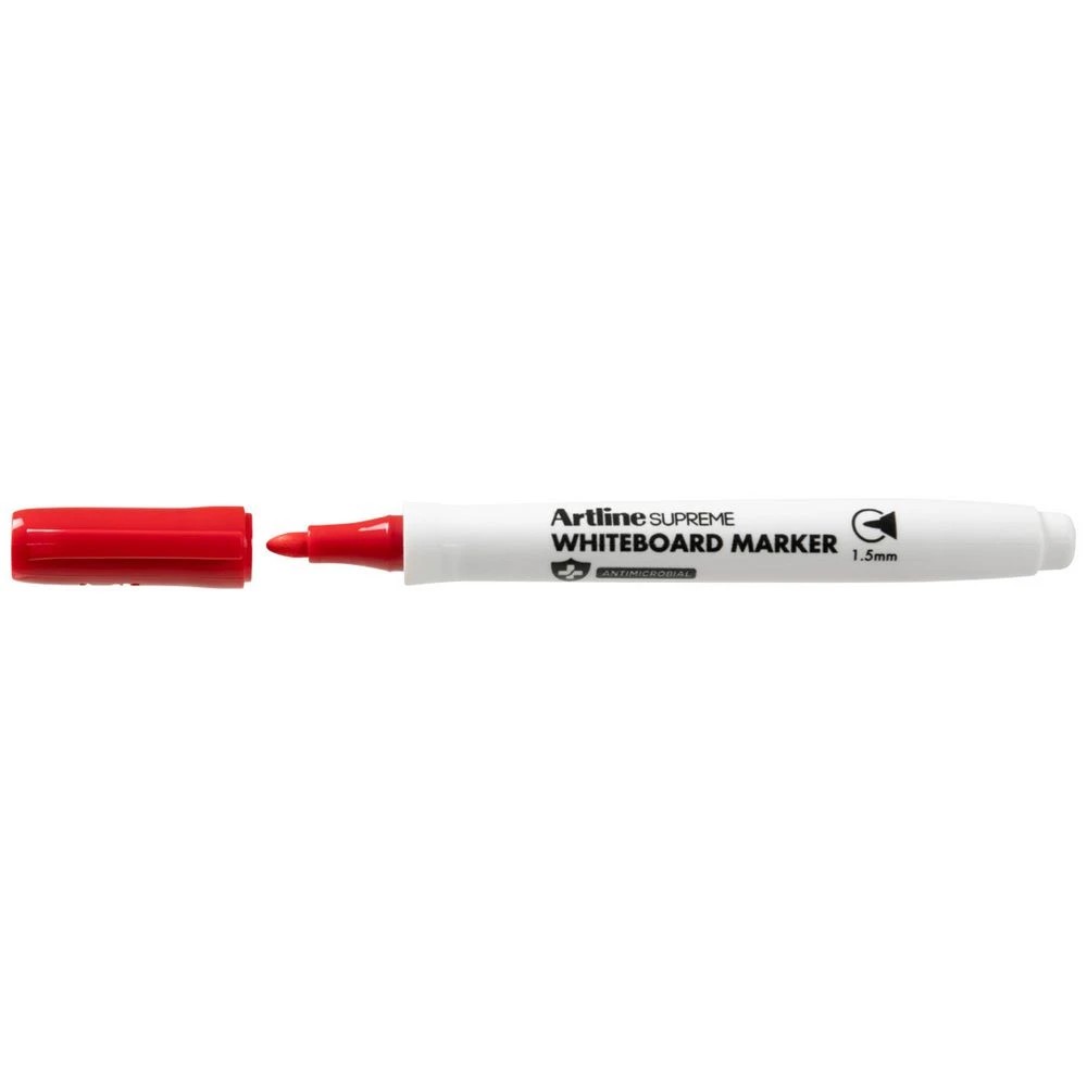 1 Artline Supreme Whiteboard Marker Bullet Red, 1 of 3
