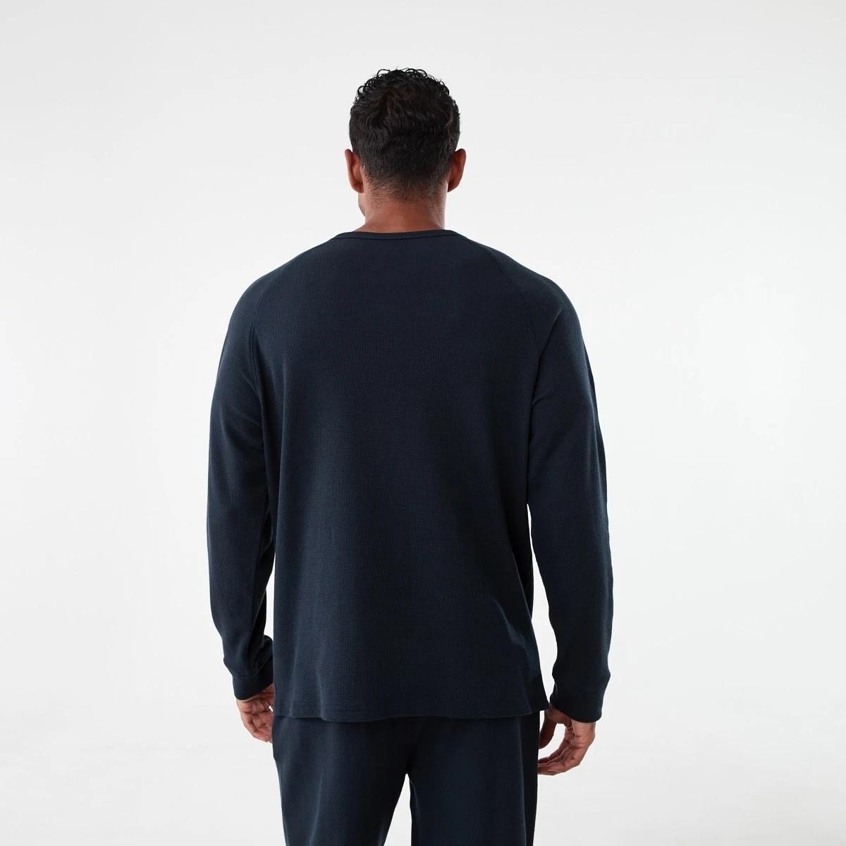3 Waffle Henley Top Sky Cptn, 3 of 6