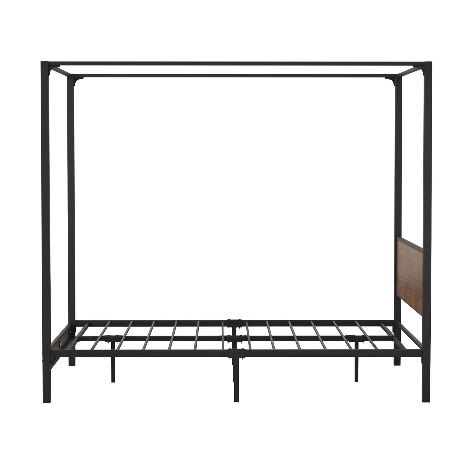 7 Oikiture Metal Canopy Bed Frame Queen Size Beds Platform
 - Black, 7 of 9