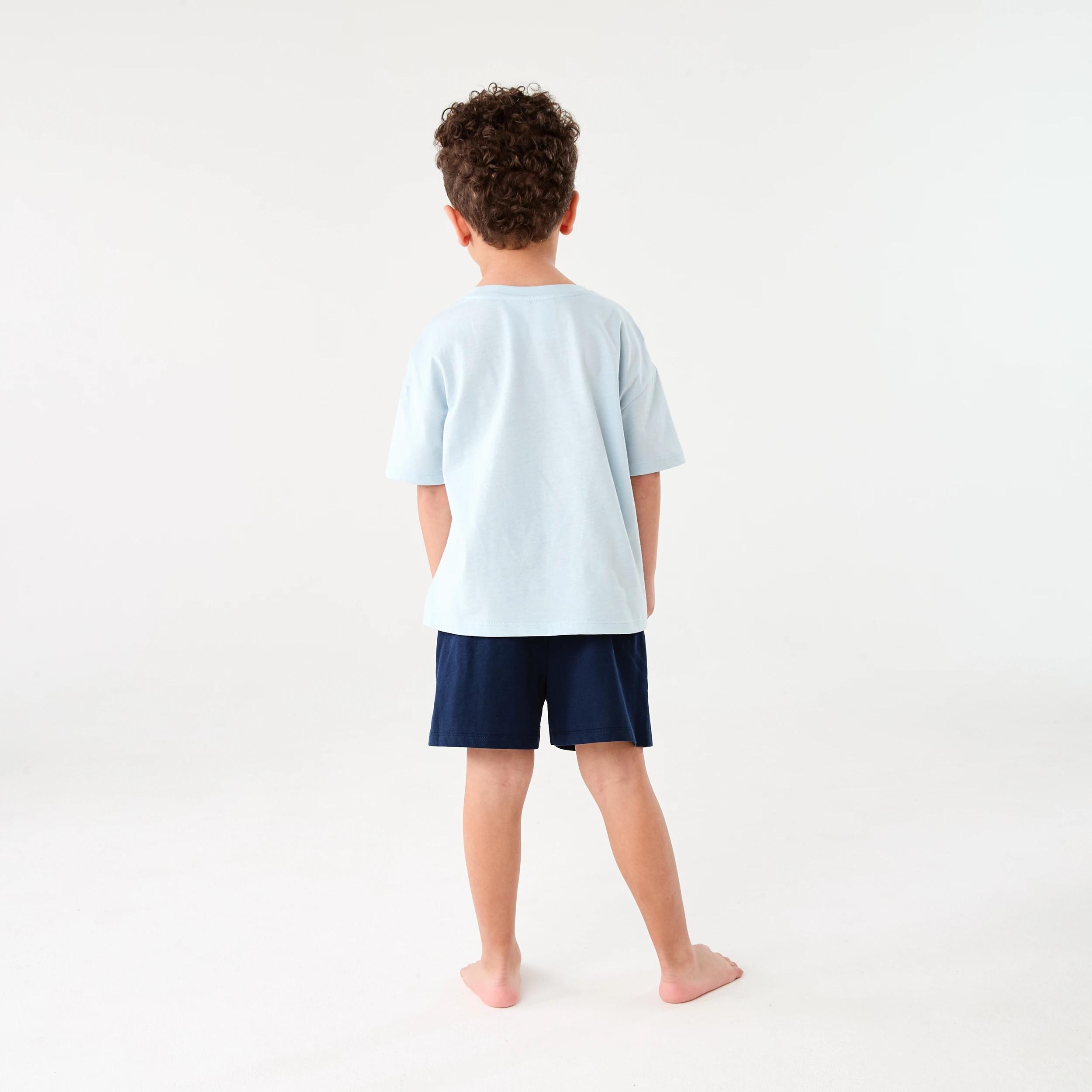 2 Short Sleeve Jersey Pyjama Set BLUE ATLANTA USA, 2 of 7