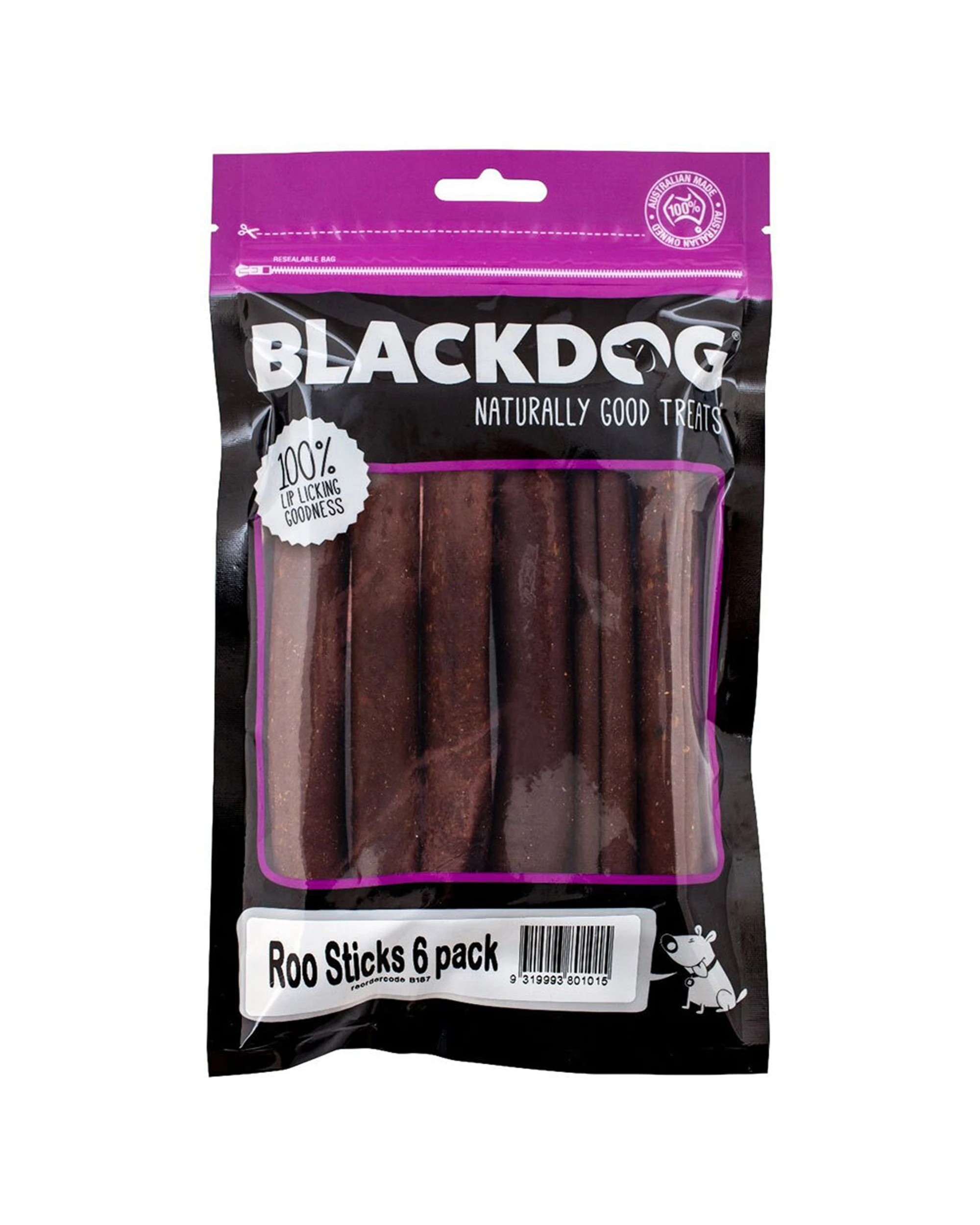 2 Blackdog Roo Sticks Dog Treat 12 Pack Natural Kangaroo Meat High Protein - Brown, 2 of 2