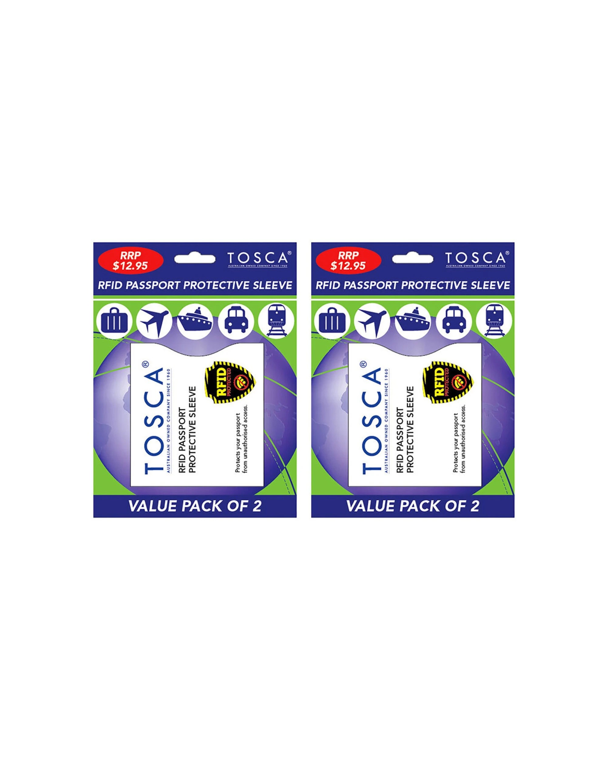 1 Tosca 2X 2Pc Rfid Blocking Security Passport Sleeve Cover - Assorted, 1 of 1