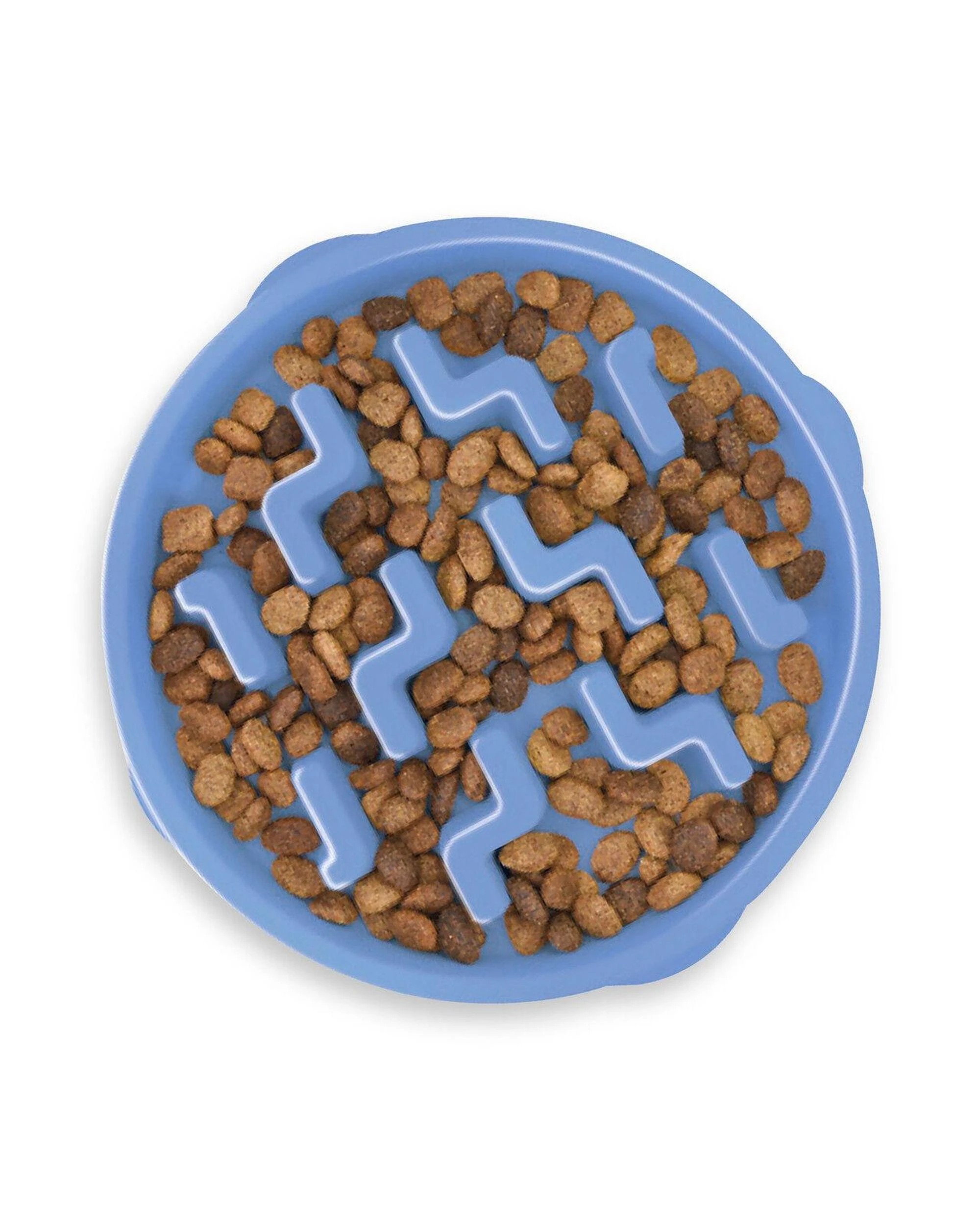 1 Outward Hound Fun Feeder Interactive Slow Bowl Notch for Dogs Blue Large, 1 of 6