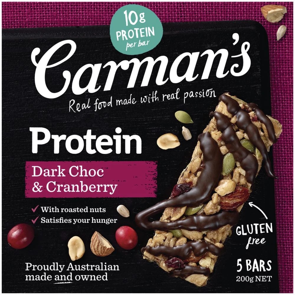 3 Carman's Protein Bar Dark Chocolate and Cranberry 5 Pack, 3 of 6