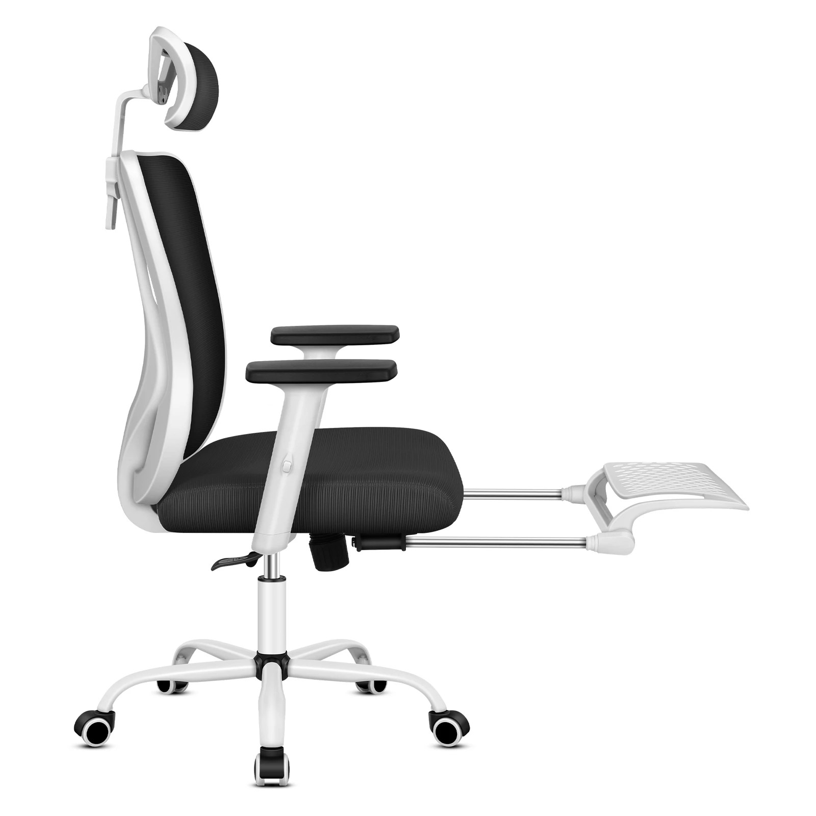 9 Alfordson Office Chair Mesh Ergonomic Executive Seat Work Computer Gaming - Black White, 9 of 10