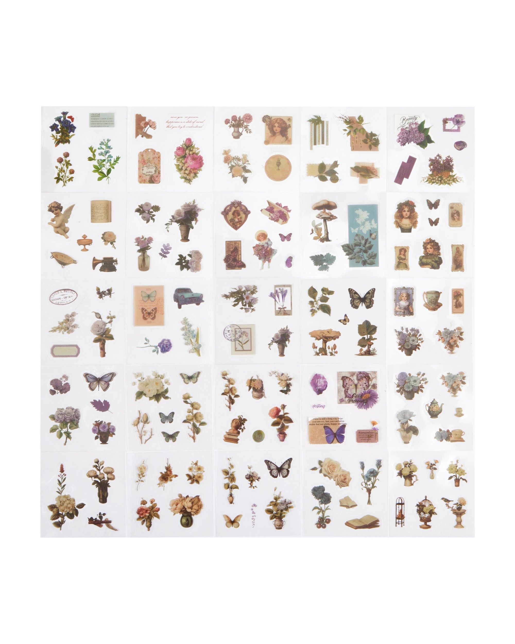 100 Piece Deco Sticker Set - Nostalgia - Kmart