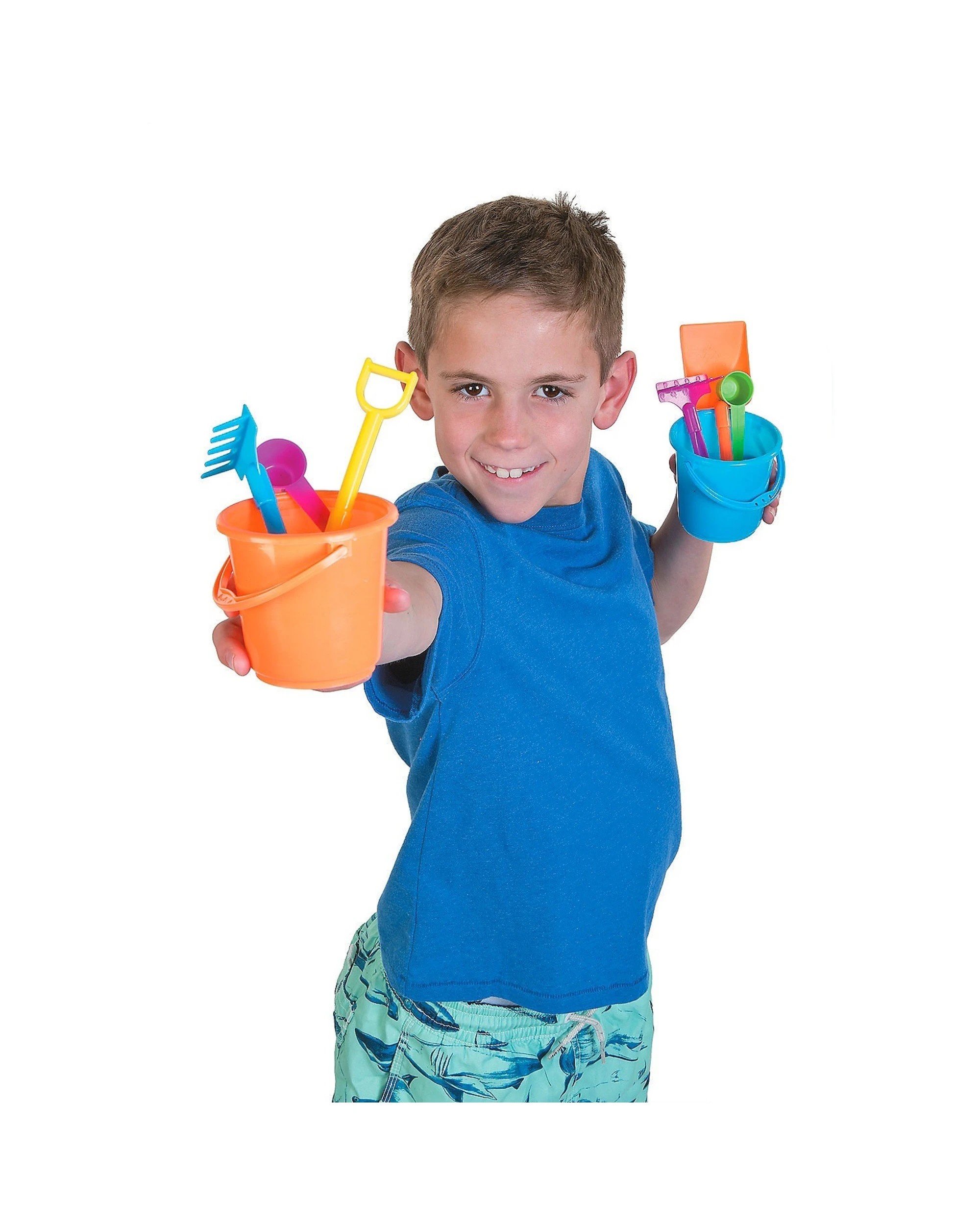 4 Partyrama Mini Beach Bucket Sets Pack of 12, 4 of 4