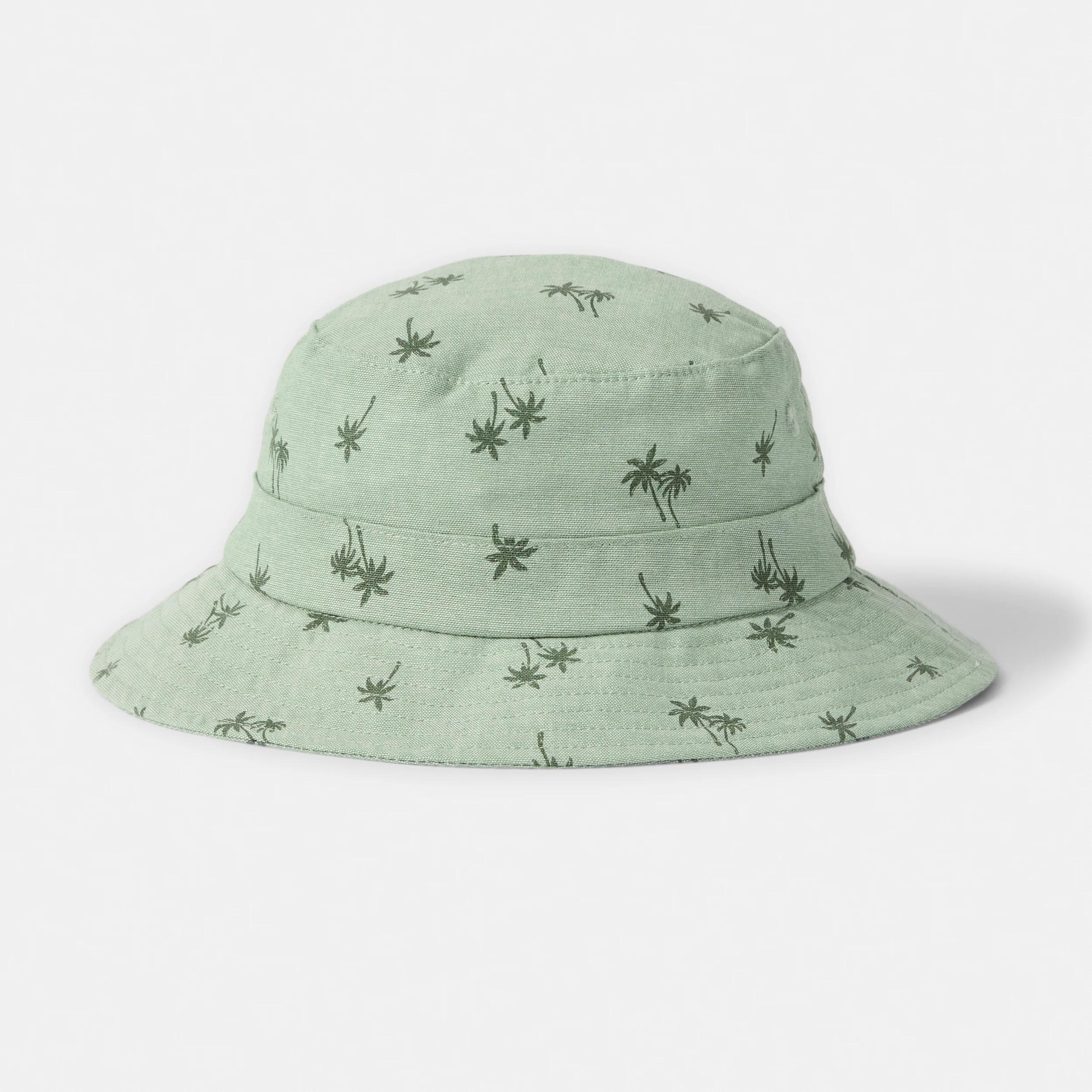 1 Wide Brim Summer Hat GREEN PALMS, 1 of 4