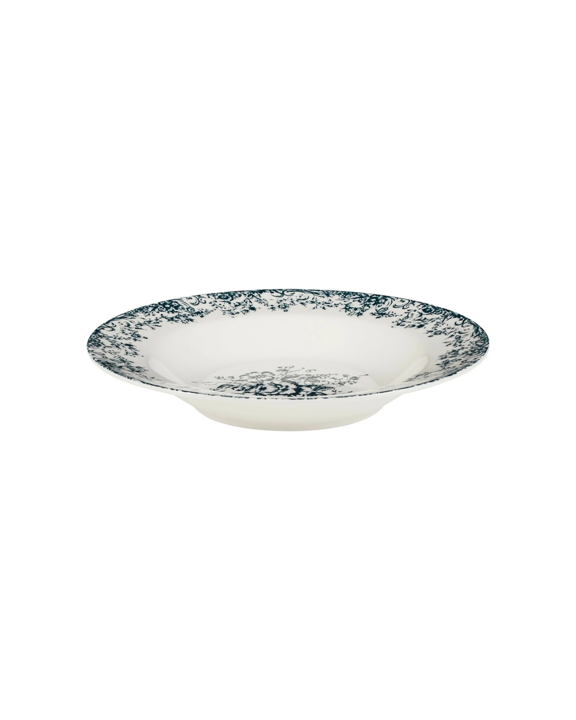 3 Casa Domani 4PK Rosetta Rim Soup Bowl Porcelain Set 23cm - Blue, 3 of 4