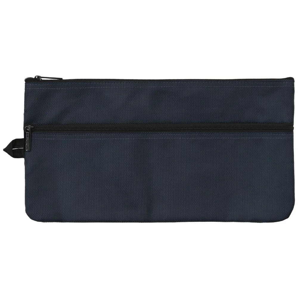 1 Studymate Twin Zip Pencil Case Navy, 1 of 3