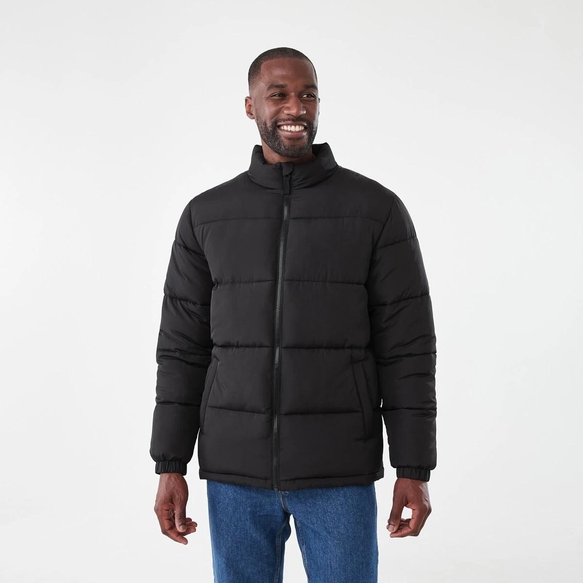 2 Funnel Neck Puffer Jacket Black, 2 of 7