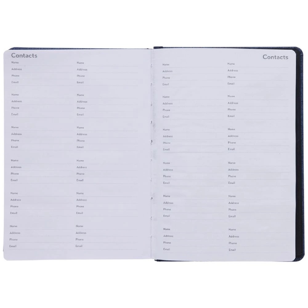 6 Otto A5 Recycled Day to Page Undated Diary Navy, 6 of 6