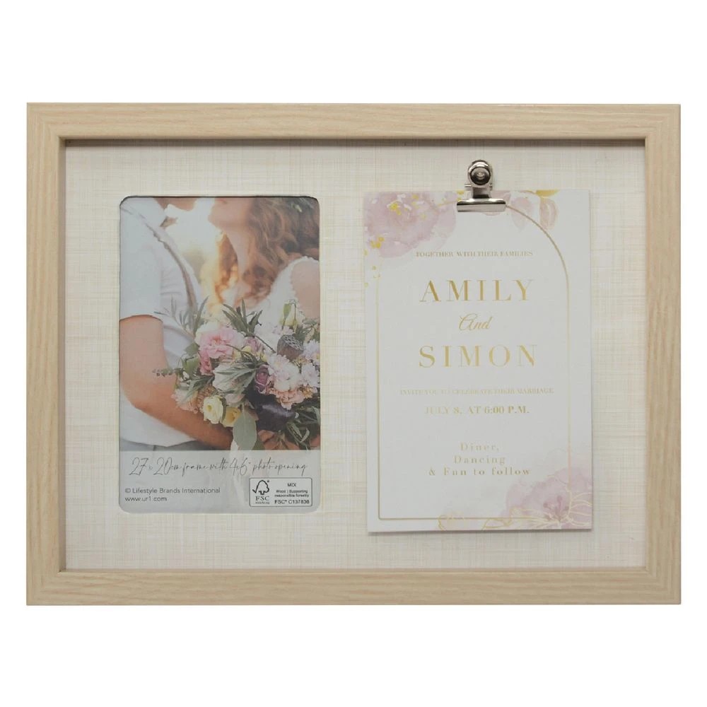 4 Piper 6x4" Frame with Clip Oak, 4 of 4