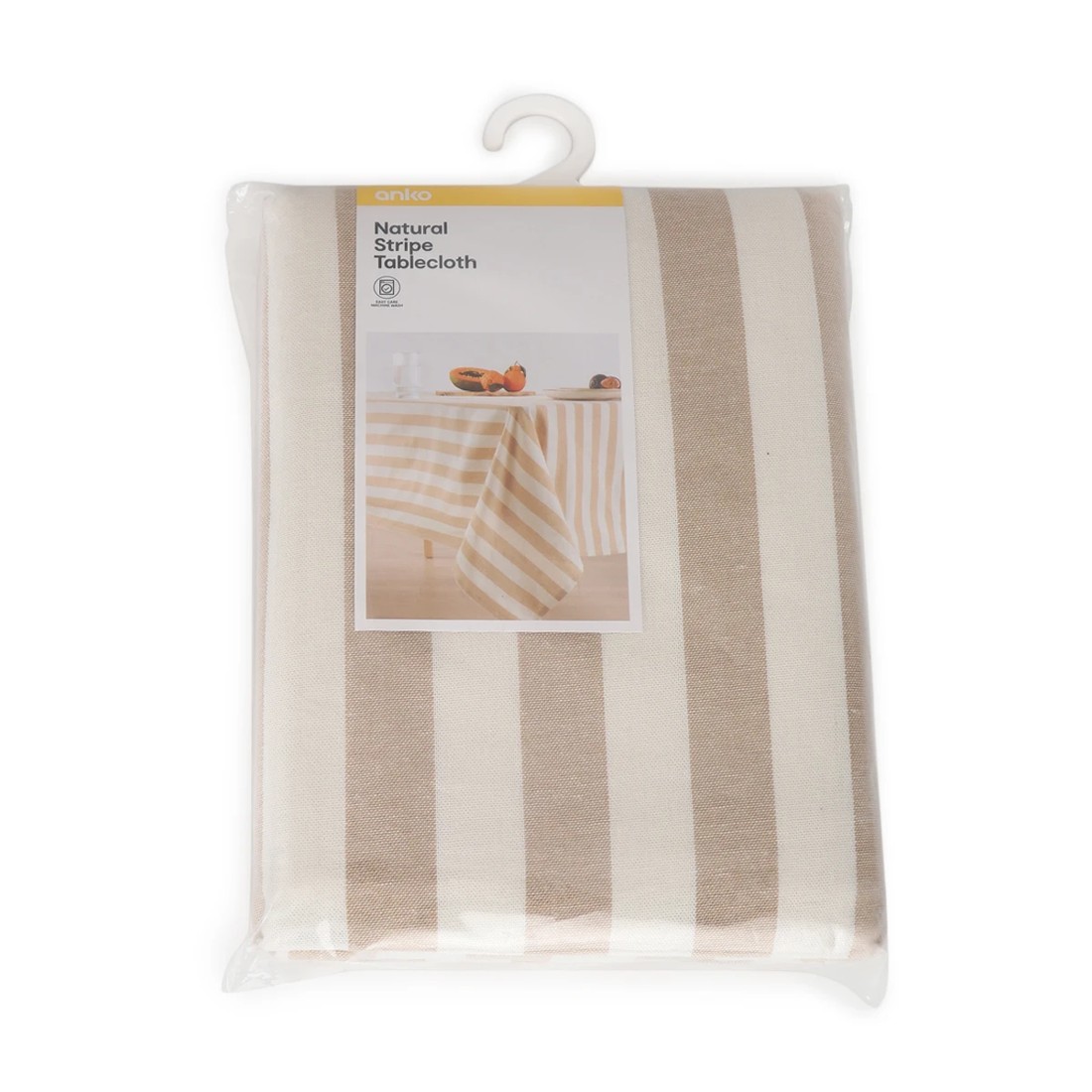 5 Natural Stripe Tablecloth, 5 of 6