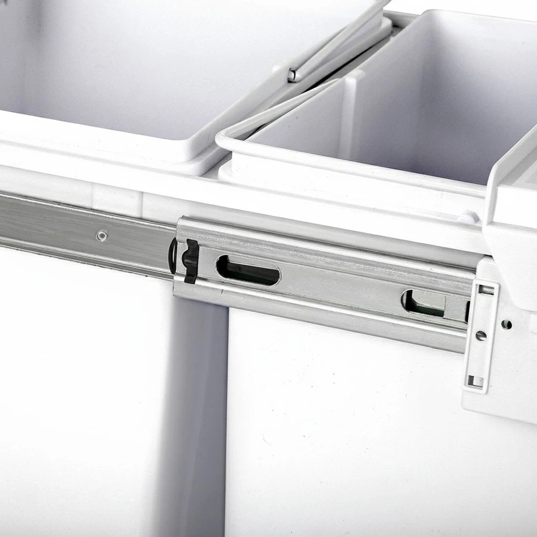 6 Cefito Pull Out Bin Kitchen Double Basket 2X15L - White, 6 of 7