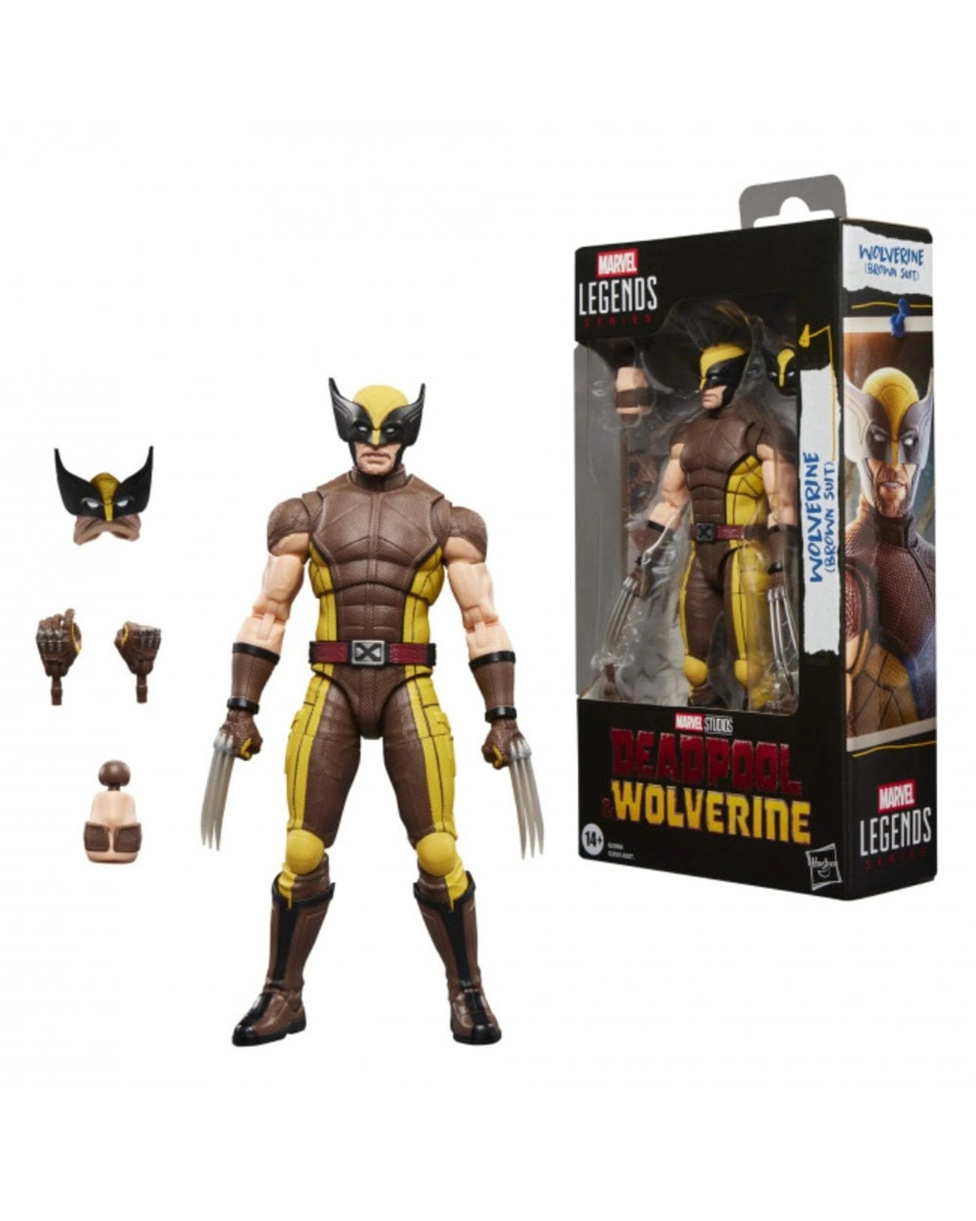 3 Marvel Legends Series Deadpool and Wolverine Wolverine Brown Suit Action Figure, 3 of 5