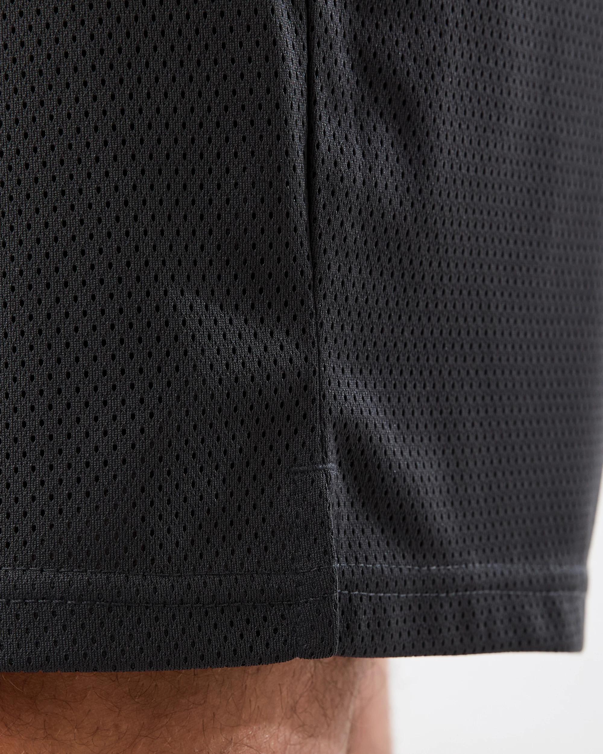 6 Active Mens Performance Mesh Shorts Gry Drkish, 6 of 7