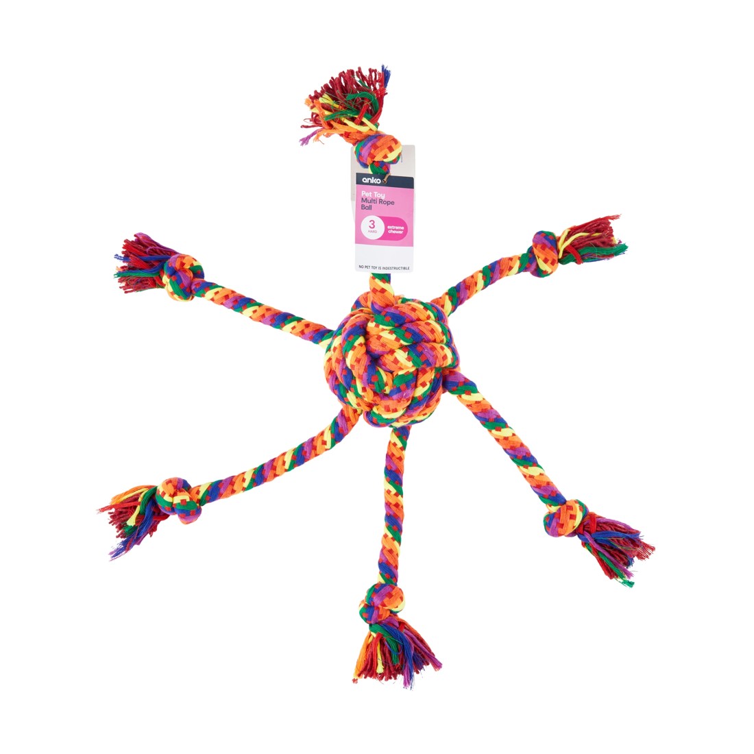 4 Pet Toy Multi Rope Ball, 4 of 4