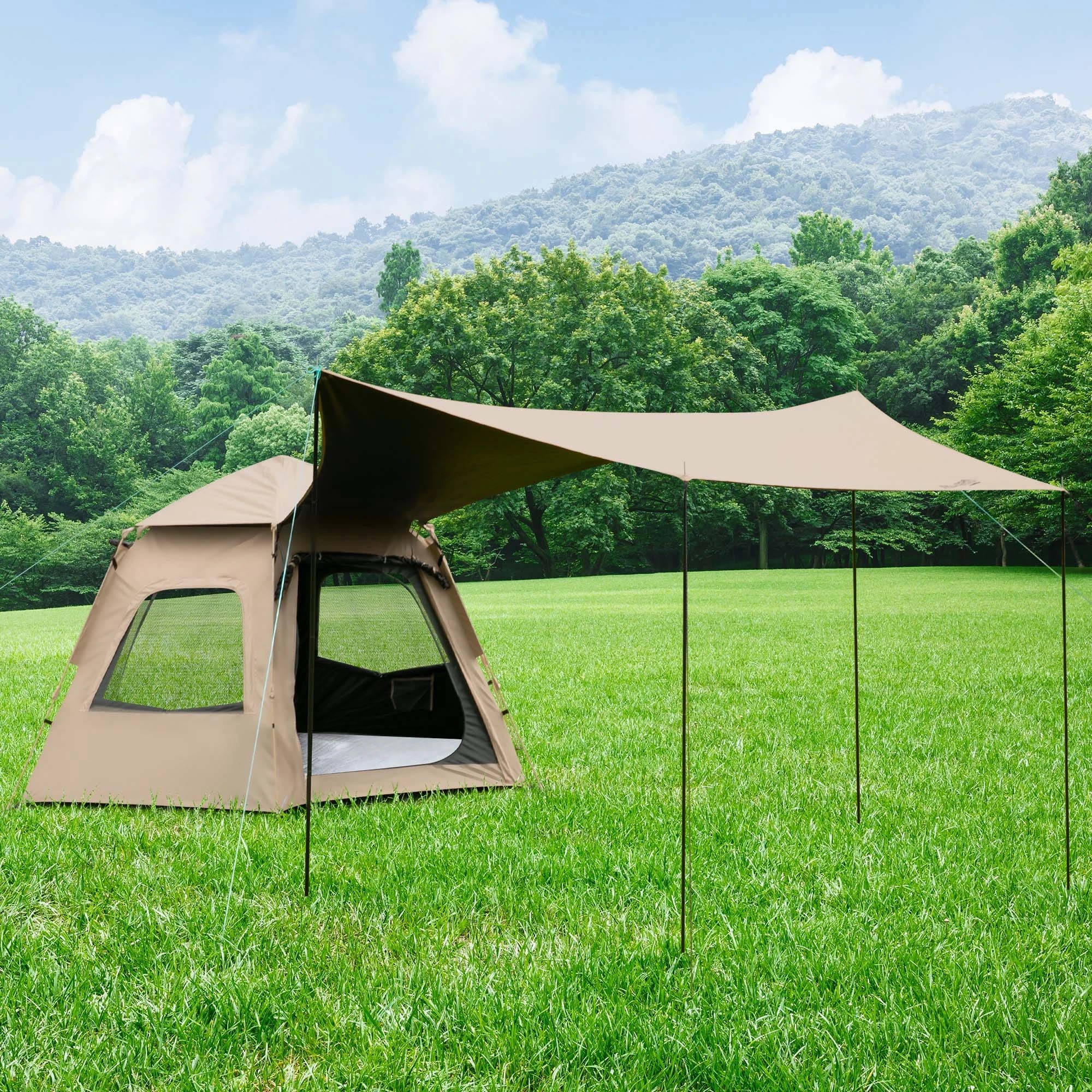 8 Mountview 5 Person Camping Tent Pop Up With Moisture Proof Pad Style D, 8 of 8