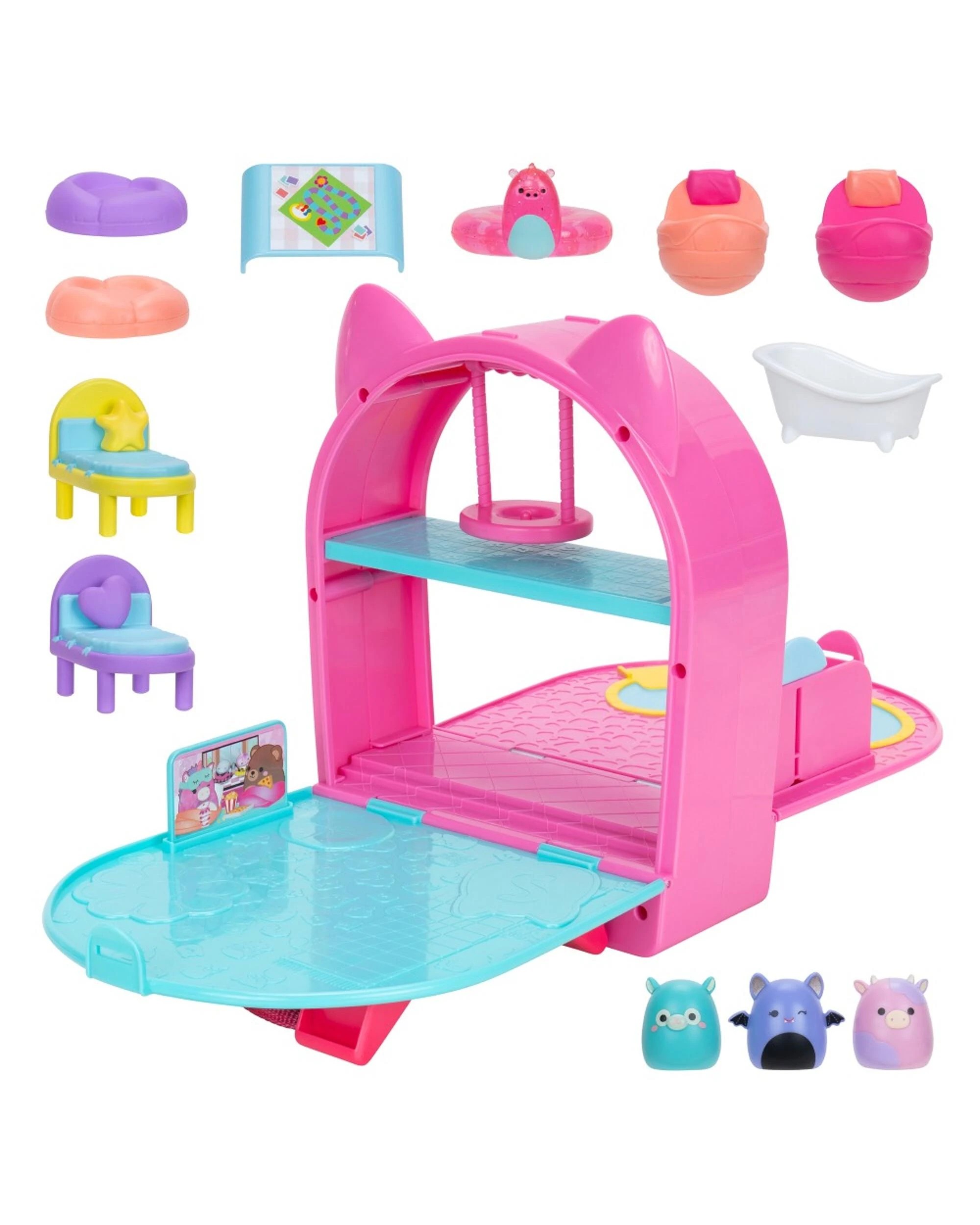 2 Squishmallows Squish-A-Longs Party Pack On The Go Playset, 2 of 10