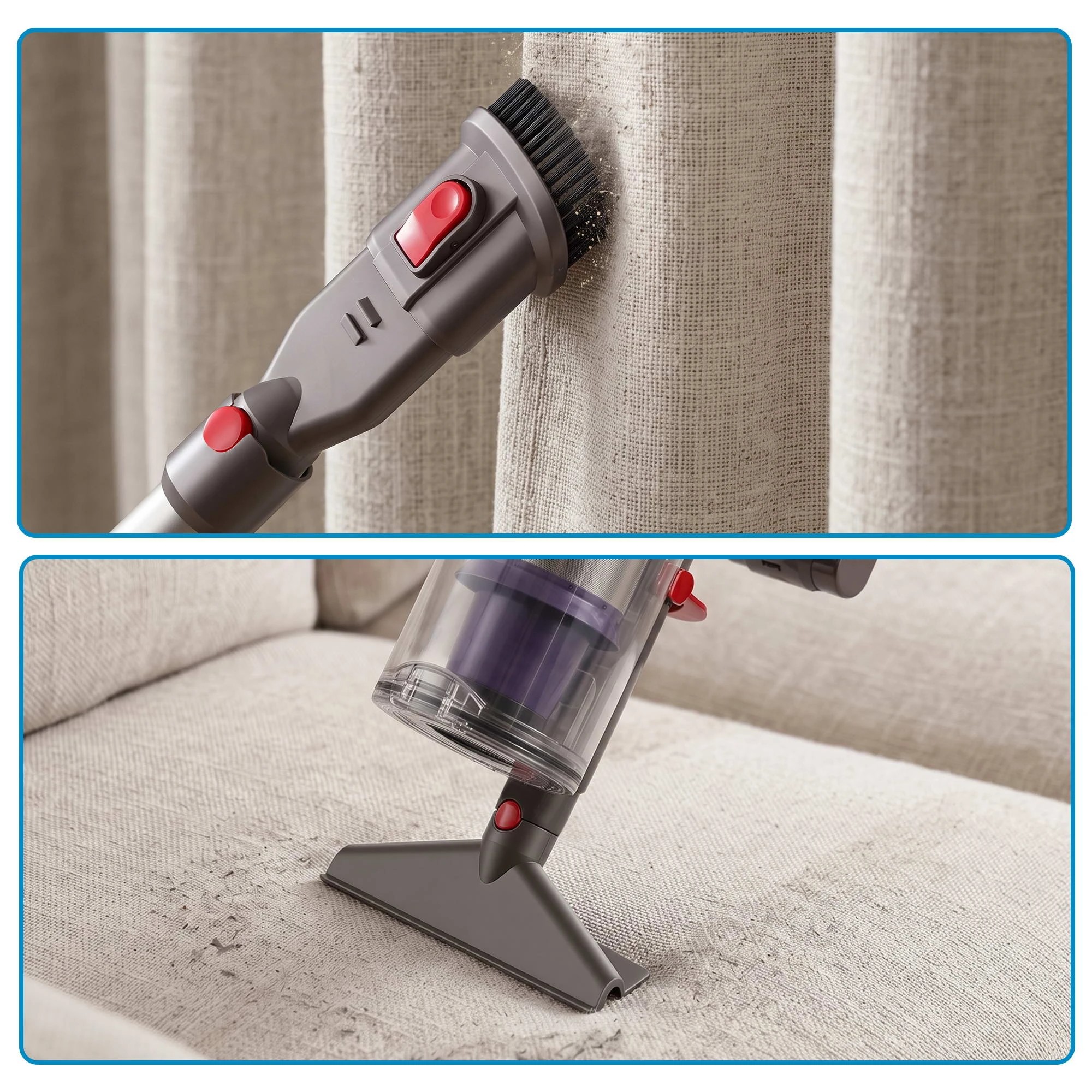 6 Devanti Vacuum Attachments 6 Pieces compatible with Dyson V5 V7 V8 V10 V11 - Grey, 6 of 9