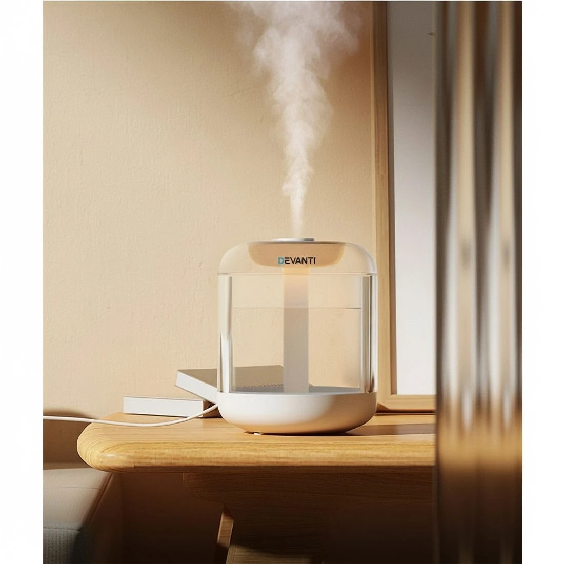 6 Devanti Aroma Diffuser Aromatherapy Humidifier 1L - White, 6 of 7