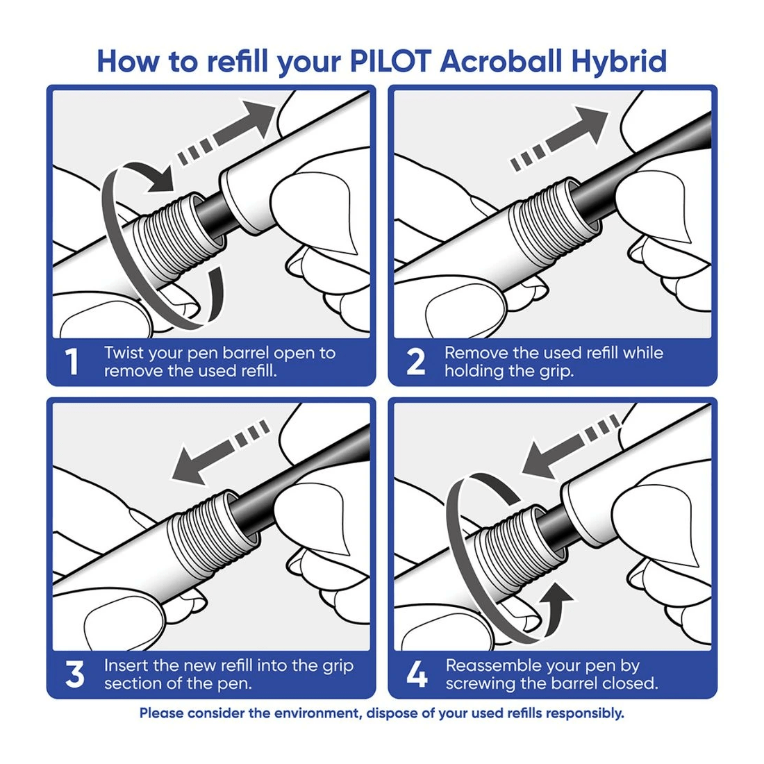 5 PILOT BRFN-30 Ballpoint Refill 1.0mm Blue, 5 of 6