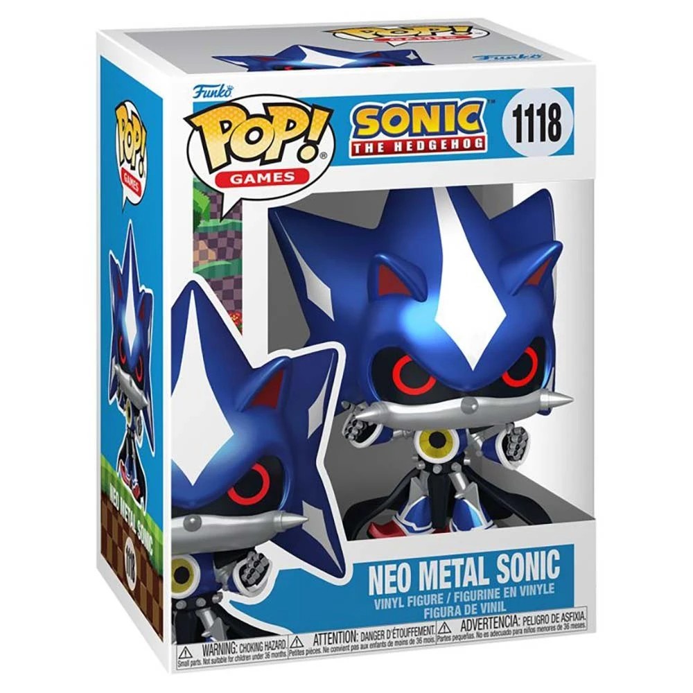 2 Sonic the Hedgehog - Neo Metal Sonic (Metallic) Pop! Vinyl Figure, 2 of 2