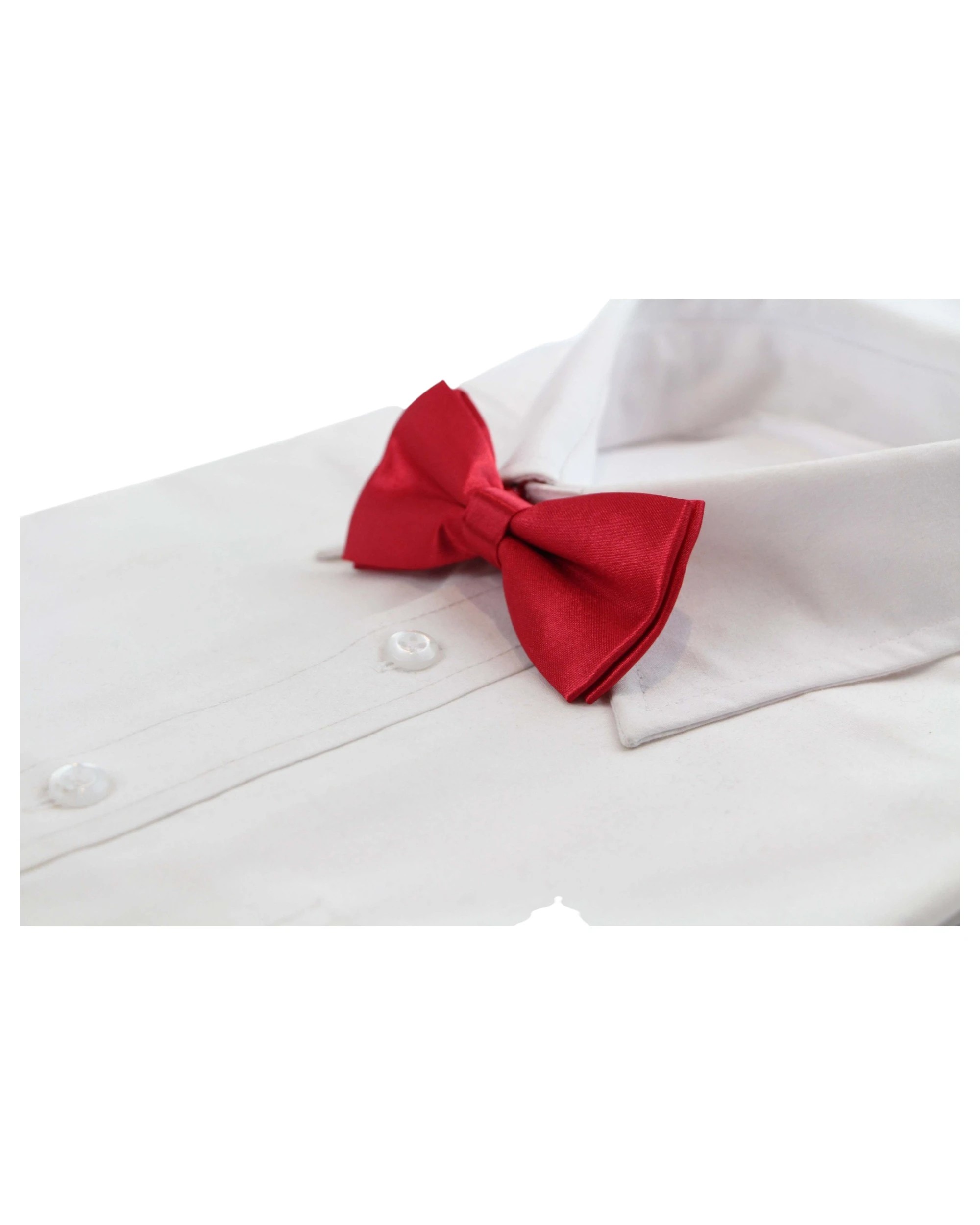 1 Zasel Boys Red Plain Bow Tie - Red, 1 of 5