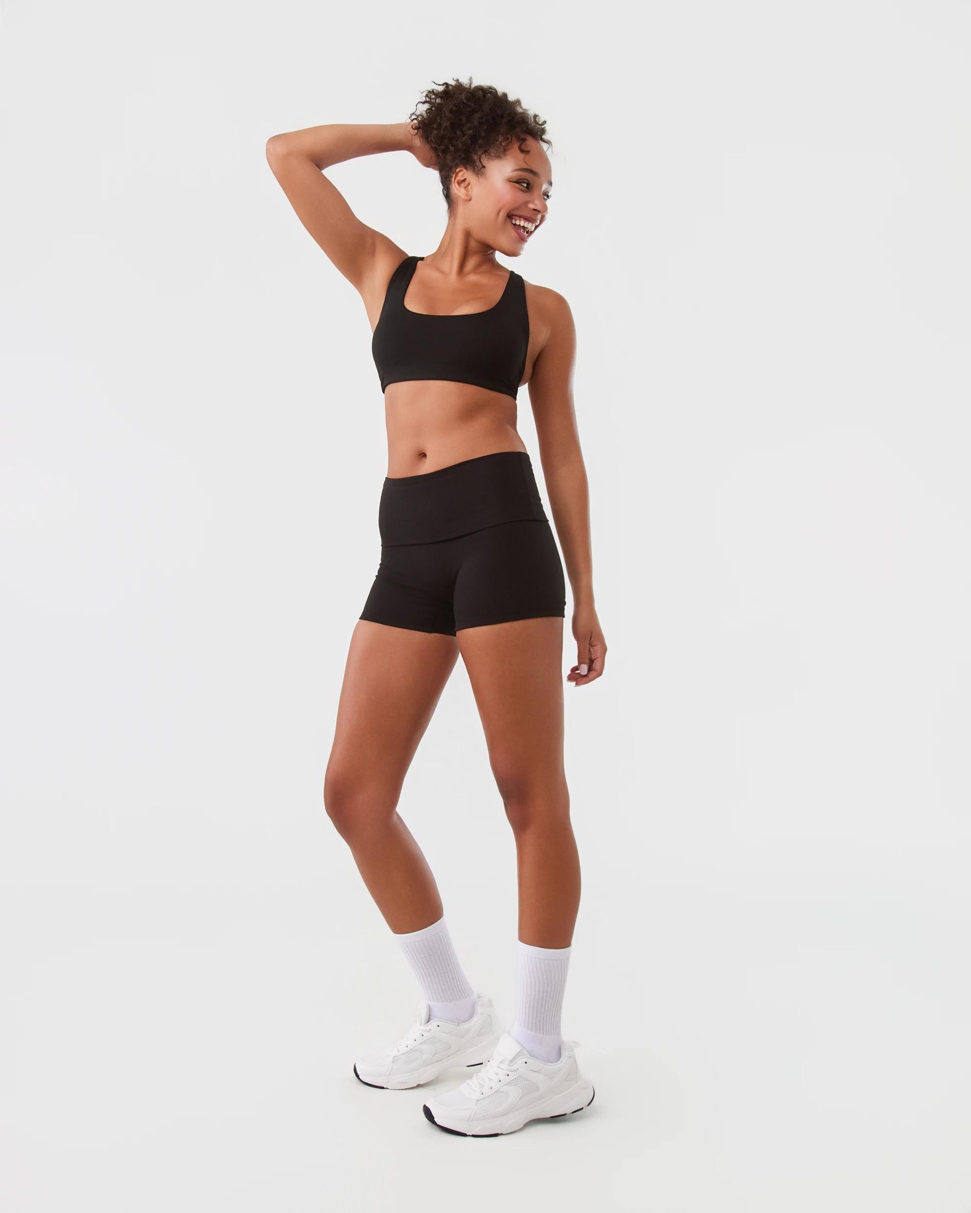 3 Active Womens Open Back Crop Black, 3 of 8