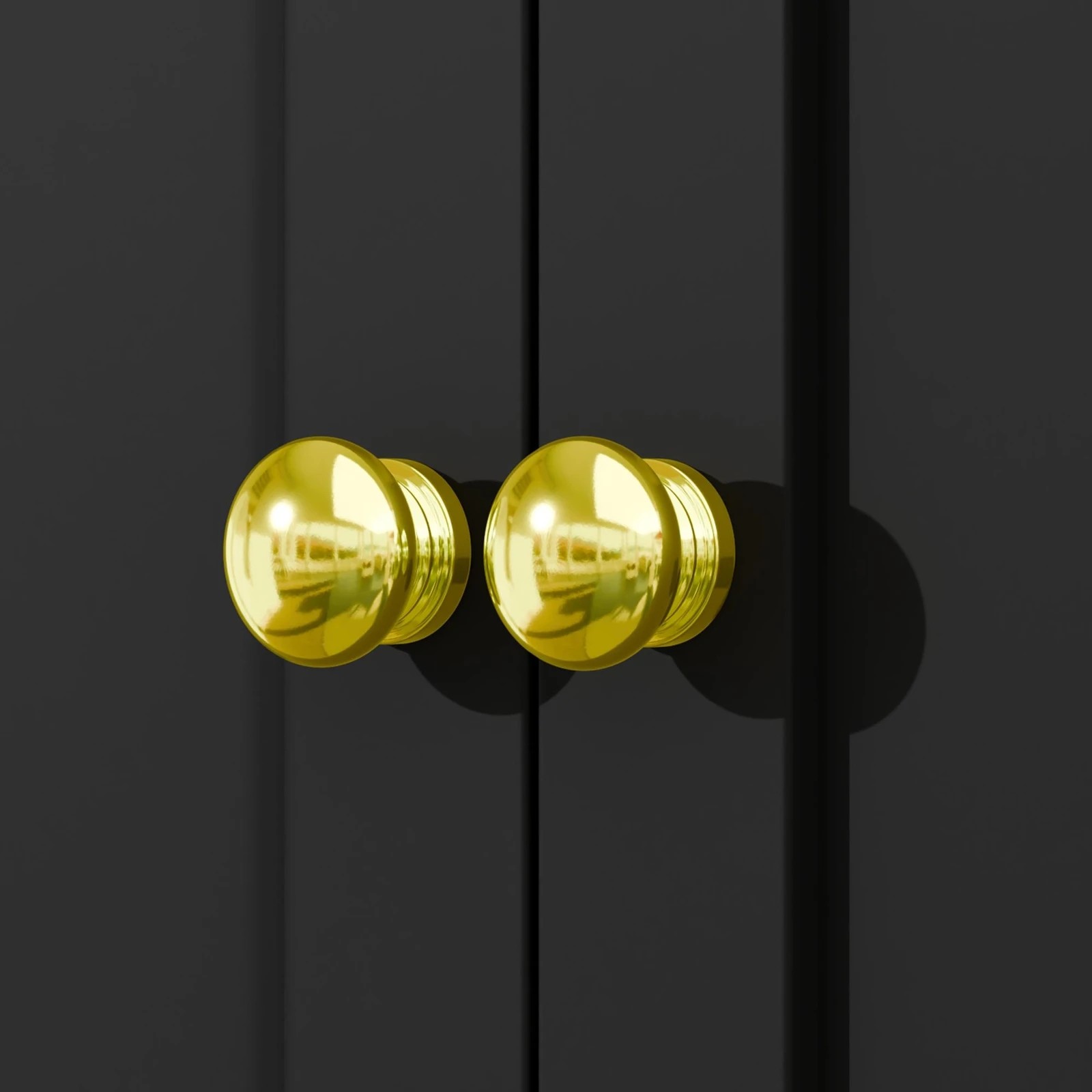 7 Alfordson 2x Buffet Sideboard Storage Cabinet Cupboard Kitchen Hallway Wardrobe - Black, 7 of 9