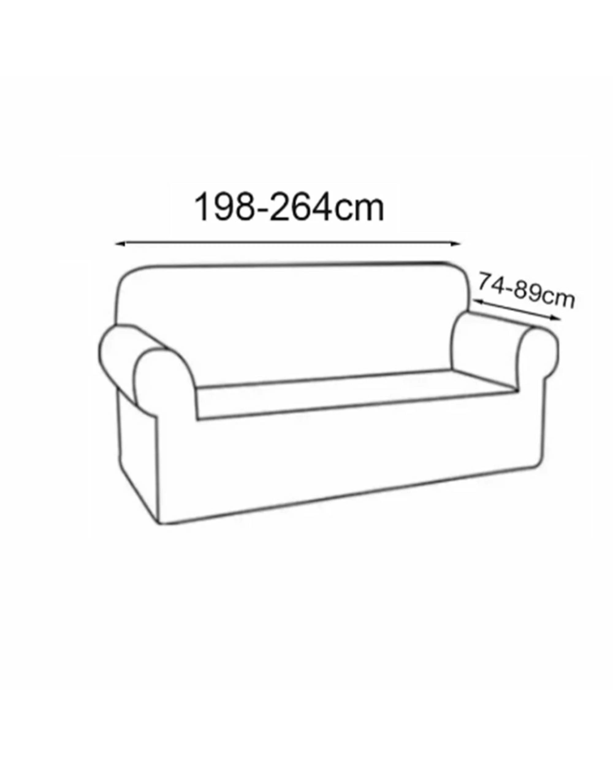 5 Smarcute 4 Seater High Stretch Jacquqard Textured Sofa Cover - Natural, 5 of 5