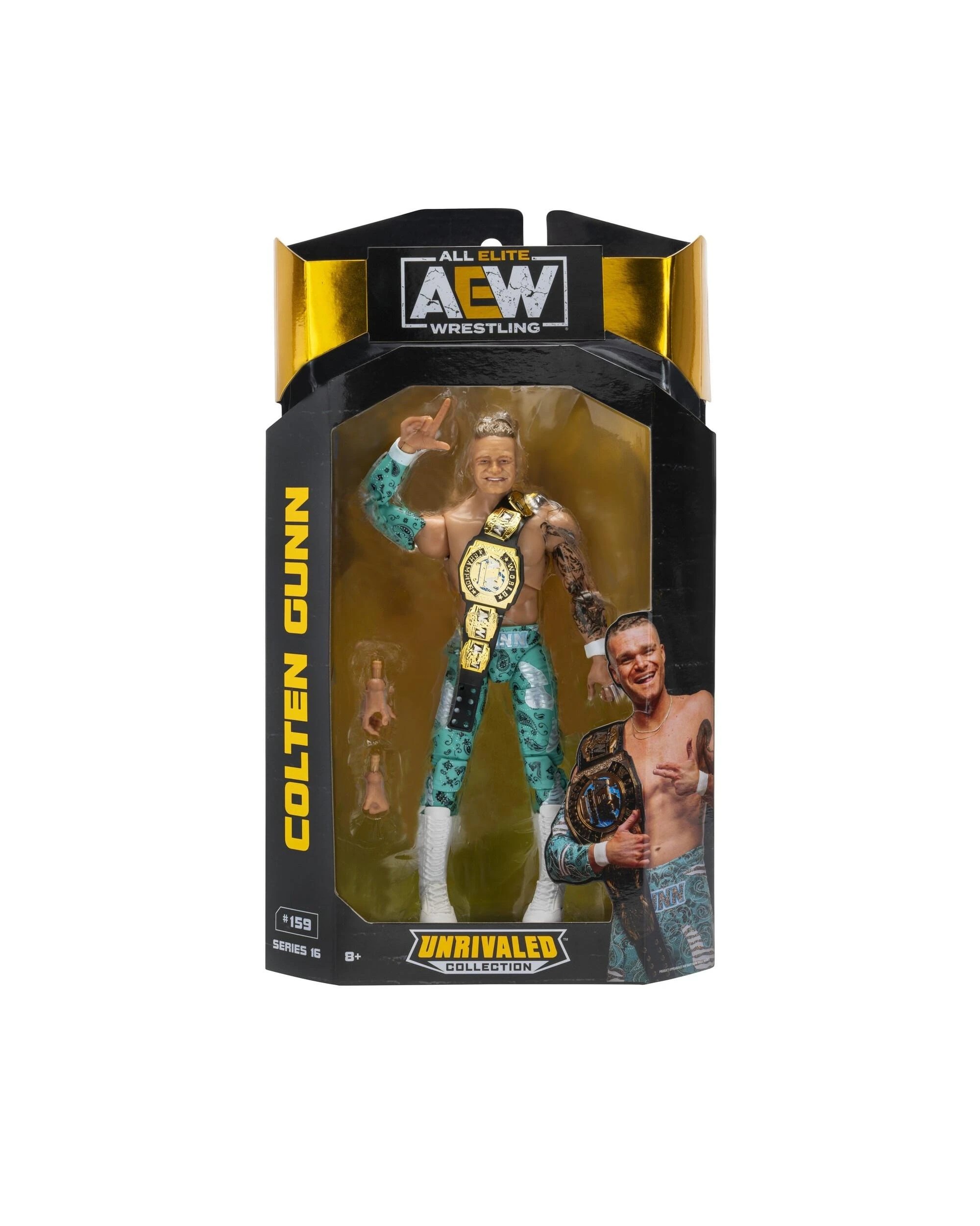1 AEW All Elite Wrestling Unrivaled Colten Gunn Figure, 1 of 4