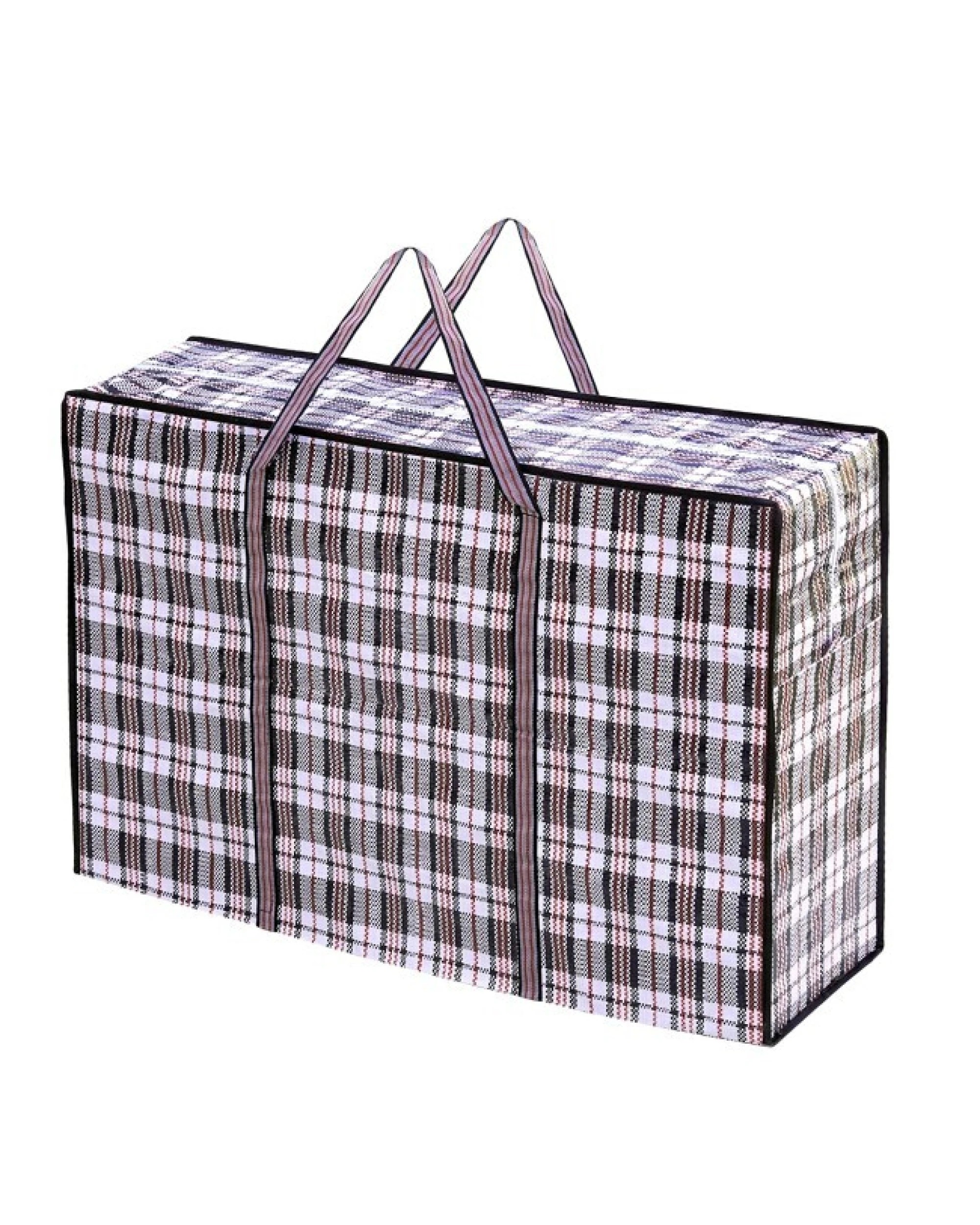2 Br Home 40x Large Stripe Bag Packing Storage Strip Zip Shopping Travel Check House Moving 65cm X 55cm X 30cm, 2 of 7