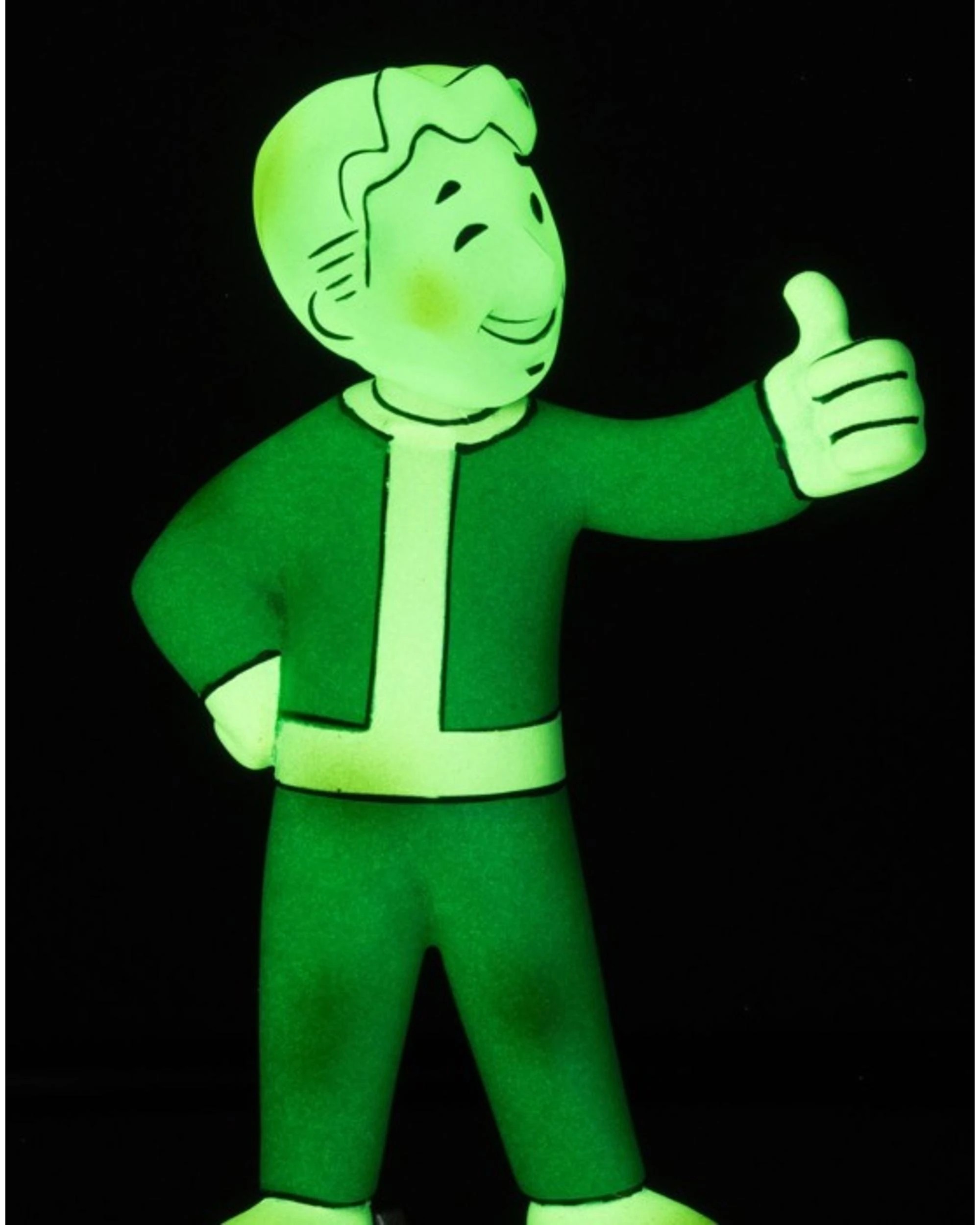 5 McFarlane Movie Maniacs Gold Label Fallout Vault Boy Glow in the Dark 6 inch Posed Figure - Green, 5 of 7