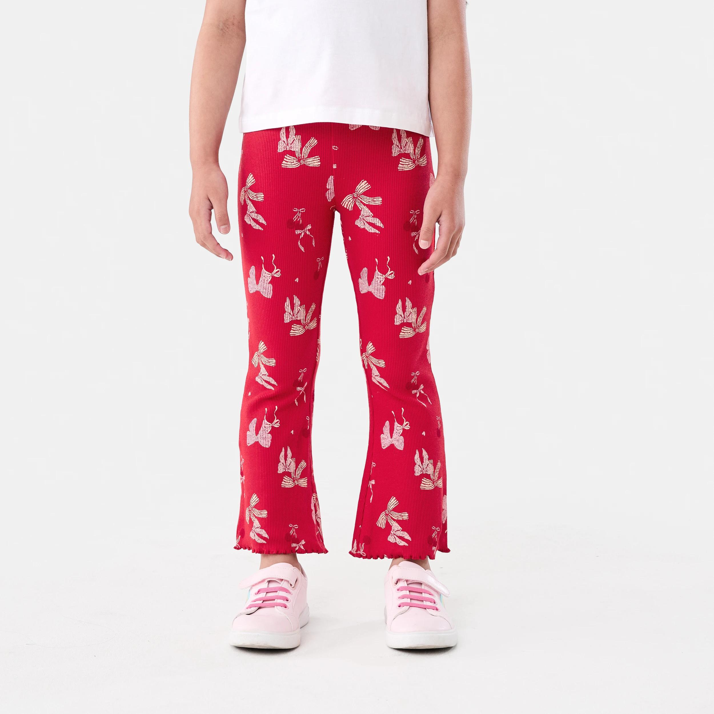 1 Christmas Flare Leggings Red Bows, 1 of 6