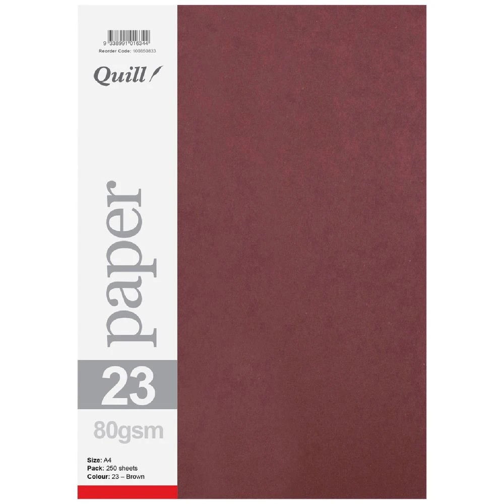 1 Quill A4 Paper 80gsm Brown 250 Sheets, 1 of 1