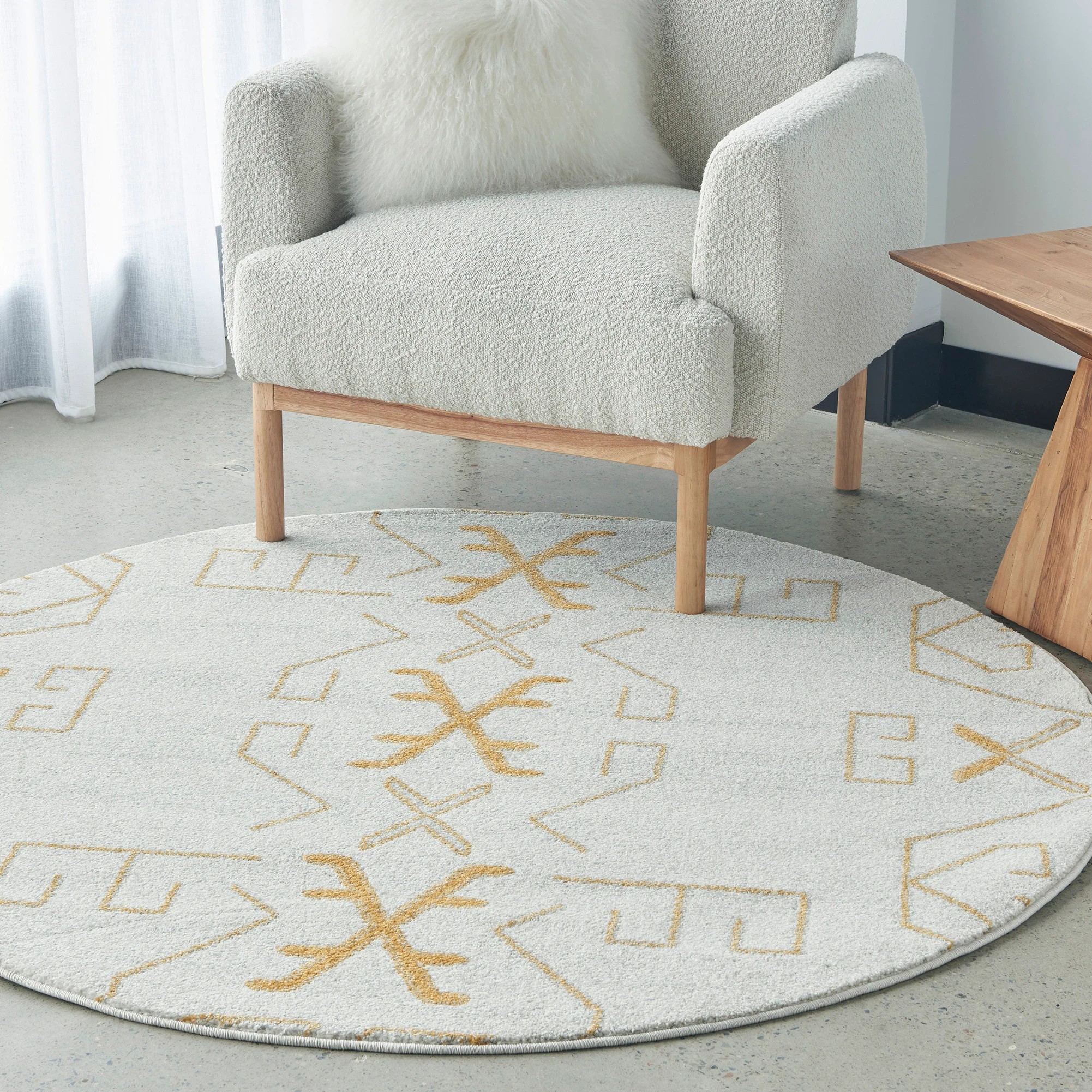 1 Common Ground Rugs Elysium Cala 240x240 cm Rug - Natural, 1 of 5