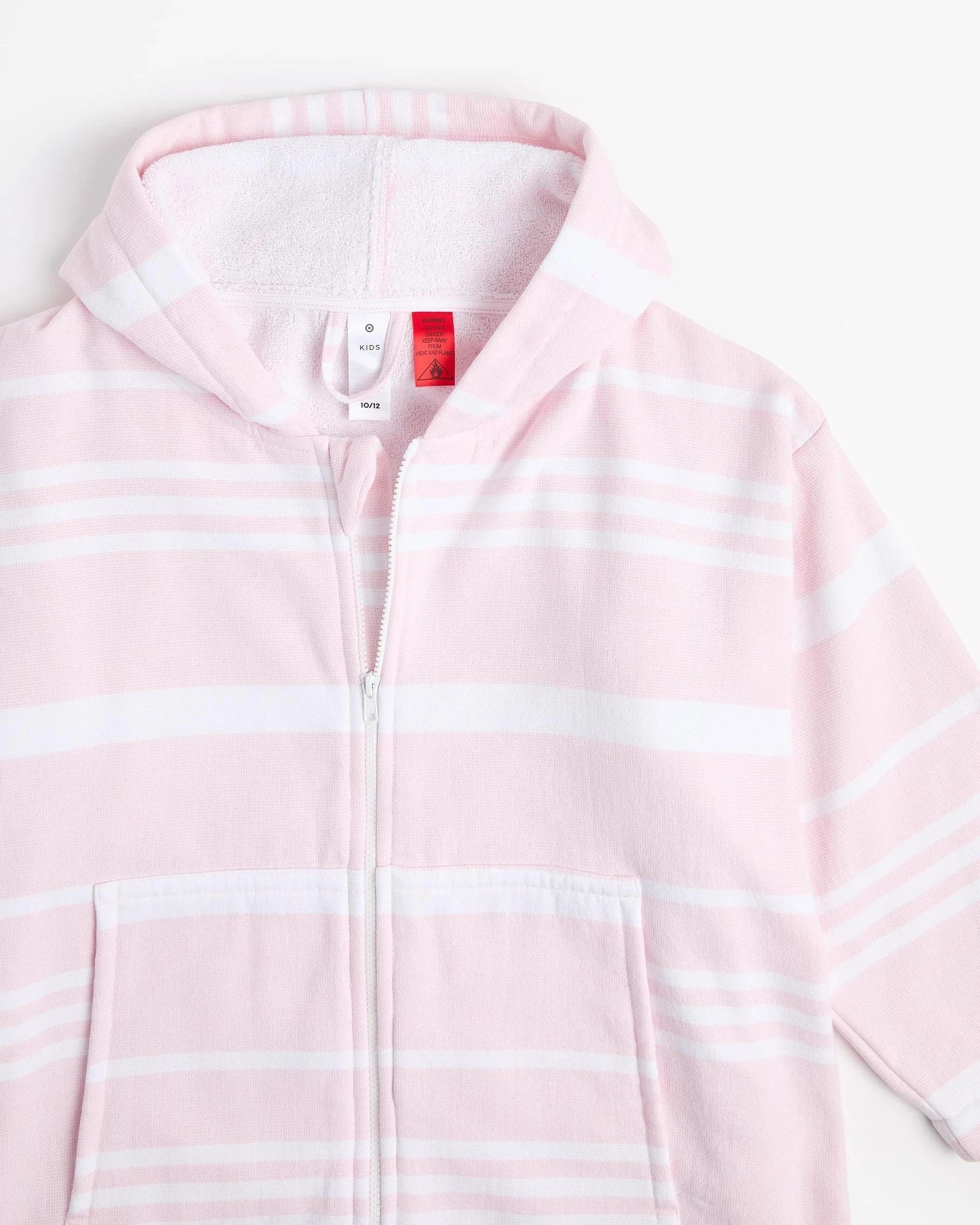 5 Target Henley Kids  Zip Thru Hooded Towel - Pink, 5 of 6
