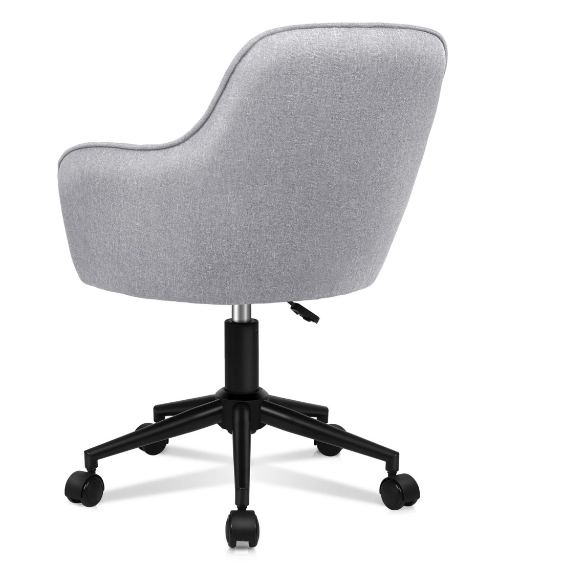 3 Alfordson Office Chair Fabric Armchair Computer Swivel Adult Kids - Grey, 3 of 10