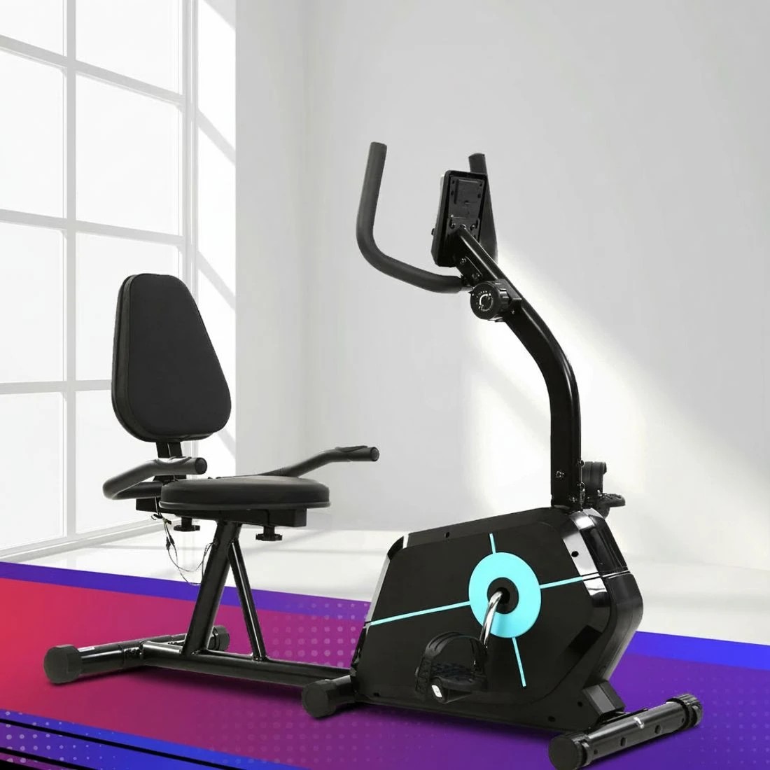7 Everfit Exercise Bike Magnetic Recumbent Indoor Cycling Home Gym Cardio - Black, 7 of 7