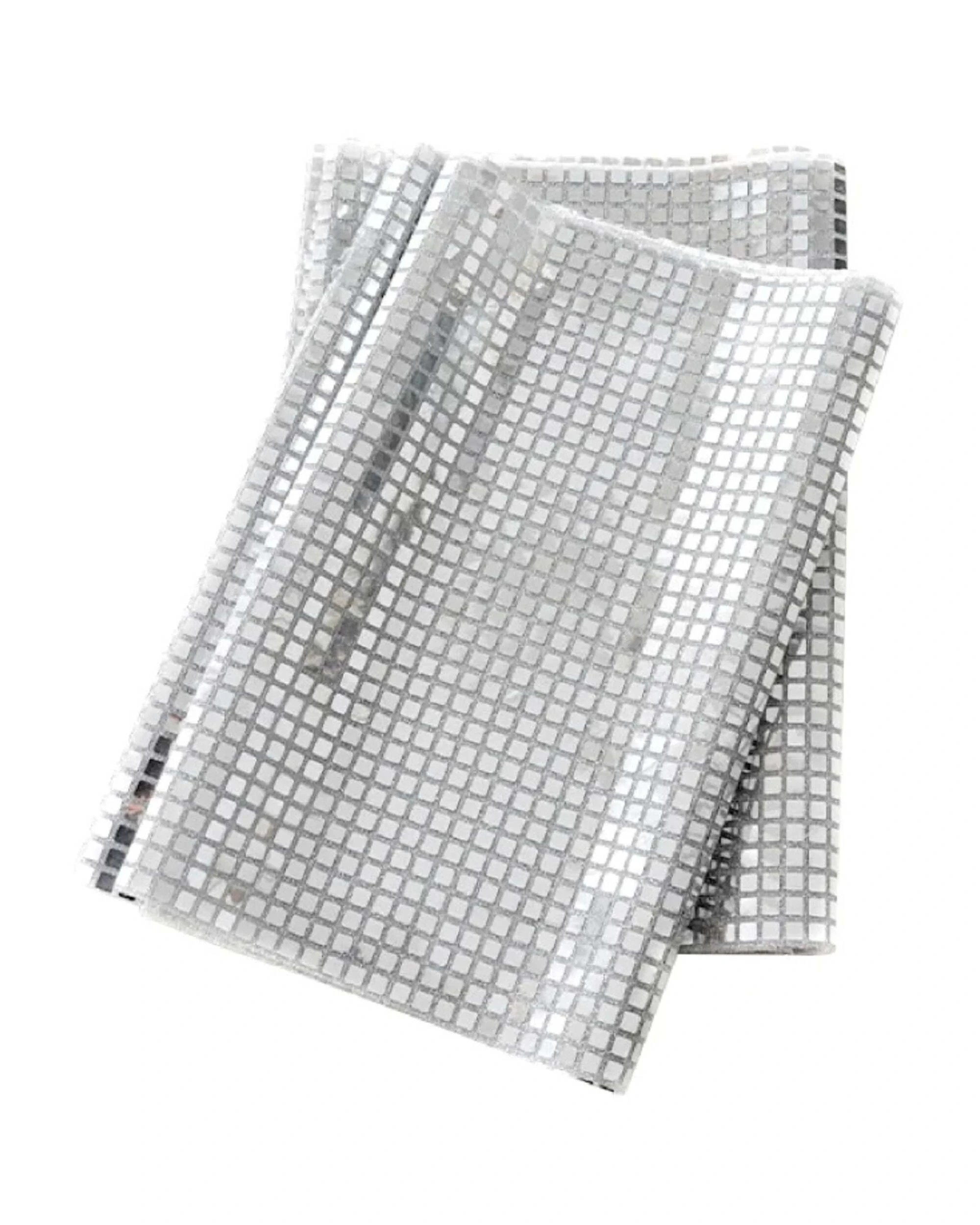 2 Party Maker Mirror Disco Table Runner 1.8m - Silver, 2 of 5
